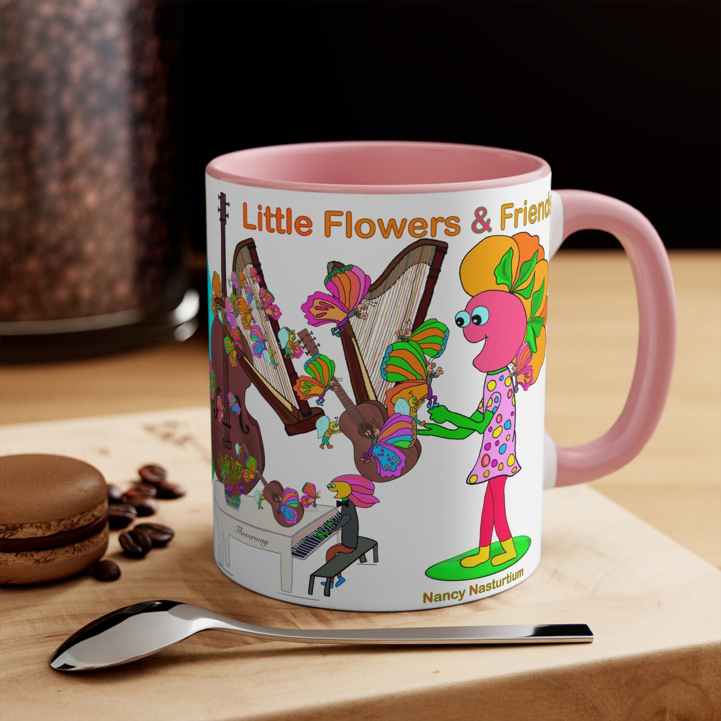 Accent Mug #P017, Pink 11oz