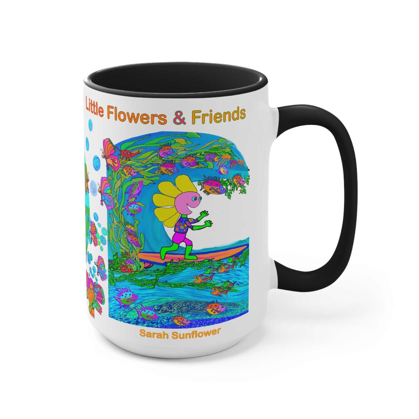 Accent Mug #B007, Black 15oz