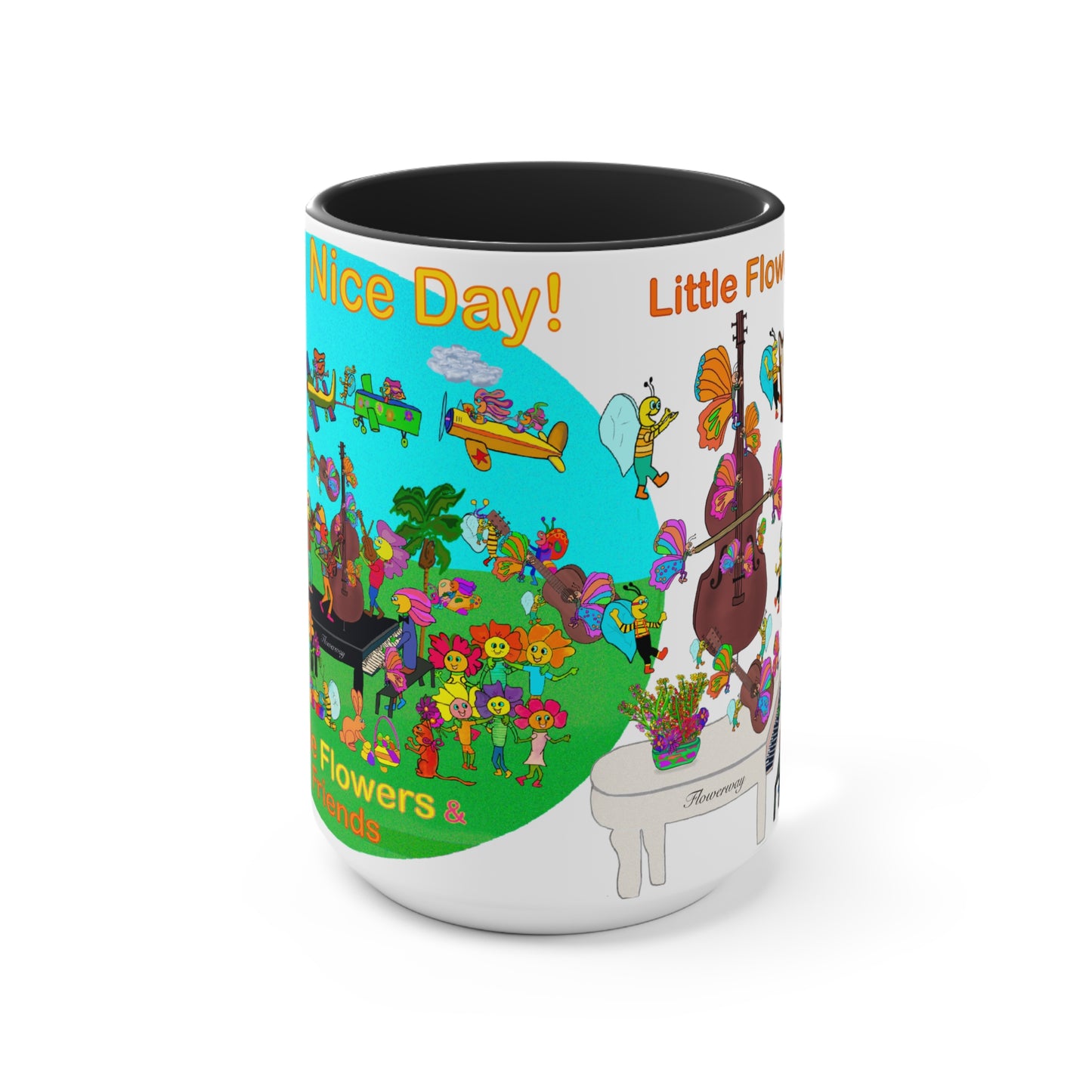 Accent Mug #B038, Black 15oz