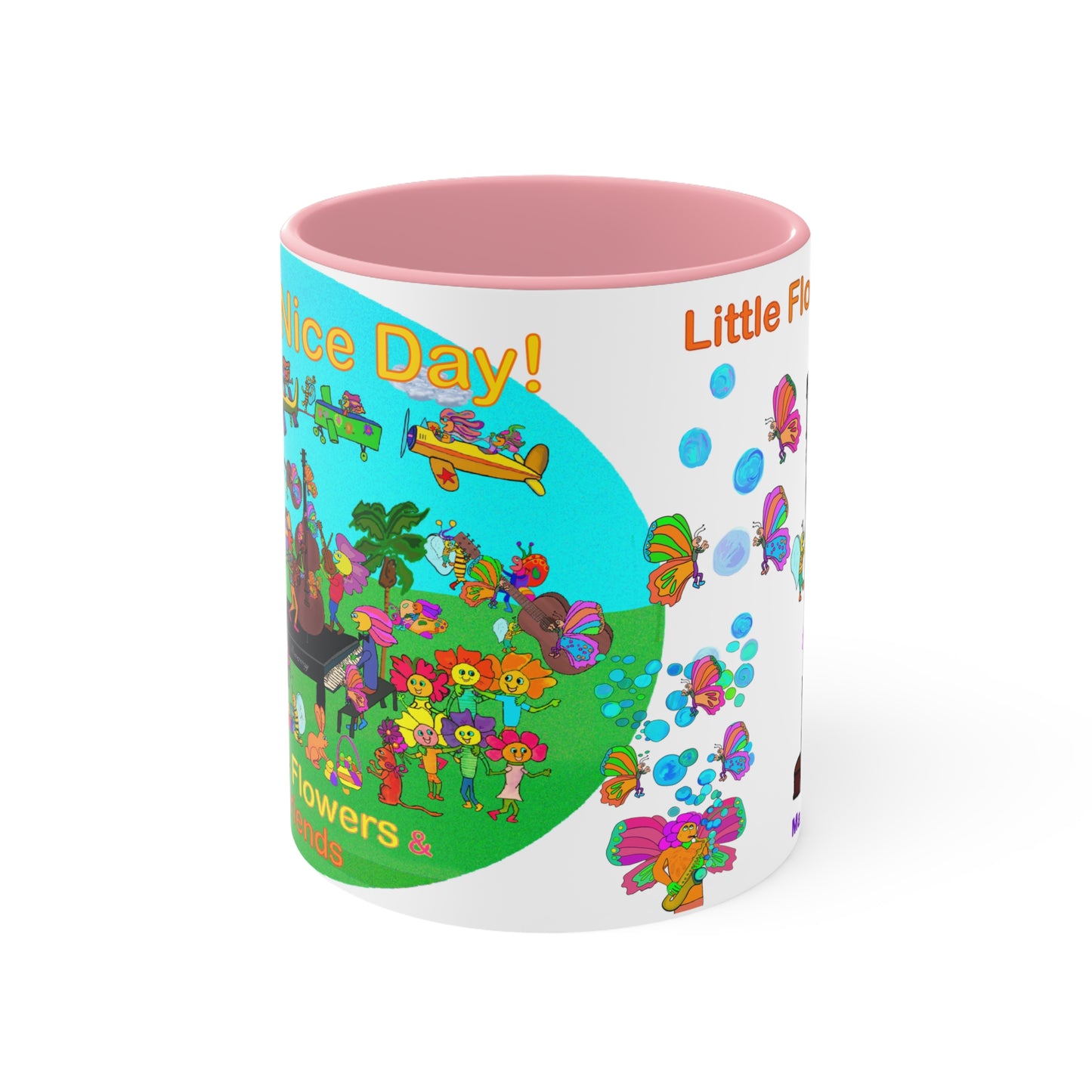 Accent Mug #P026, Pink 11oz