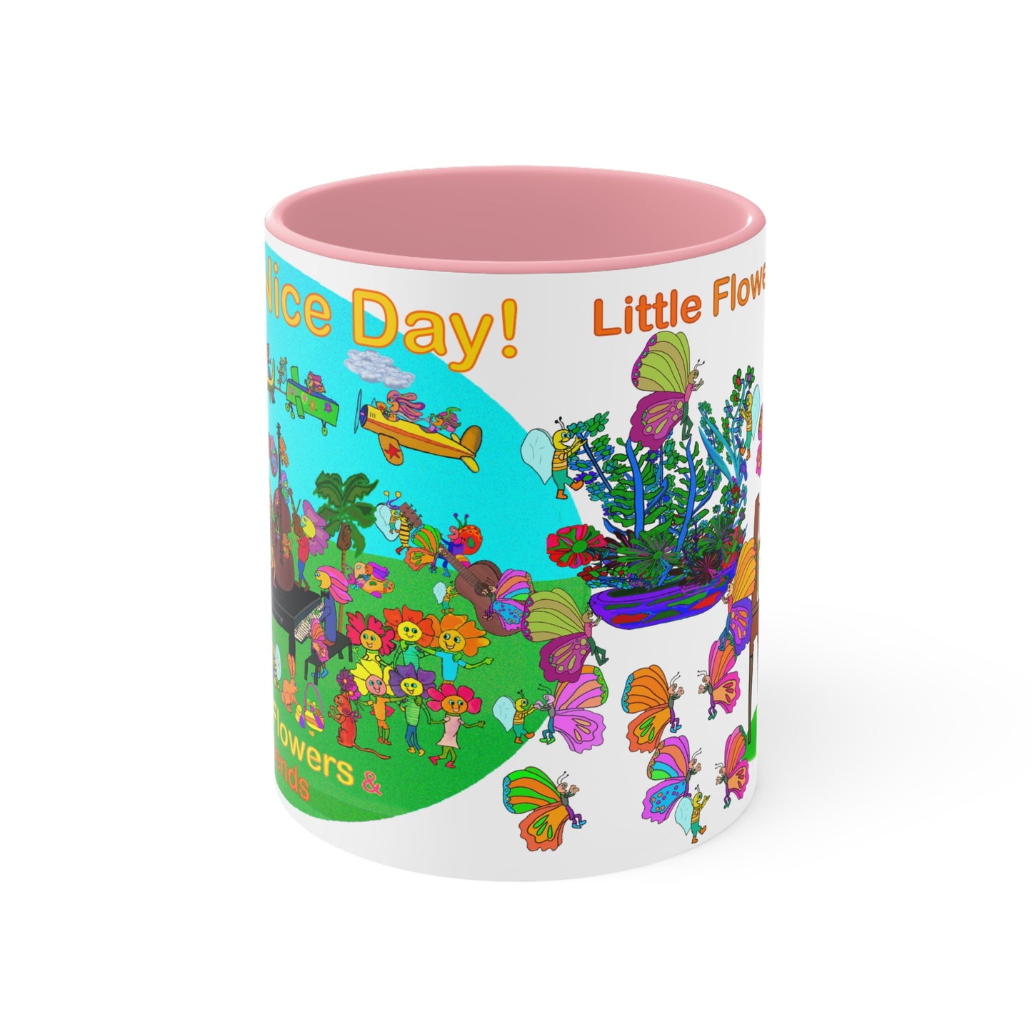 Accent Mug #P040, Pink 11oz