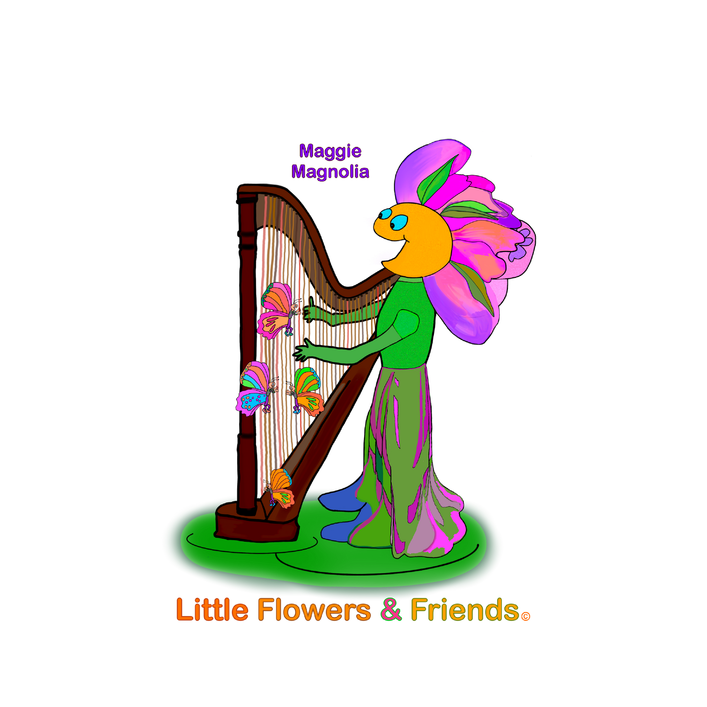 #032B) Maggie Magnolia, Matte Canvas, Stretched, 1.25"