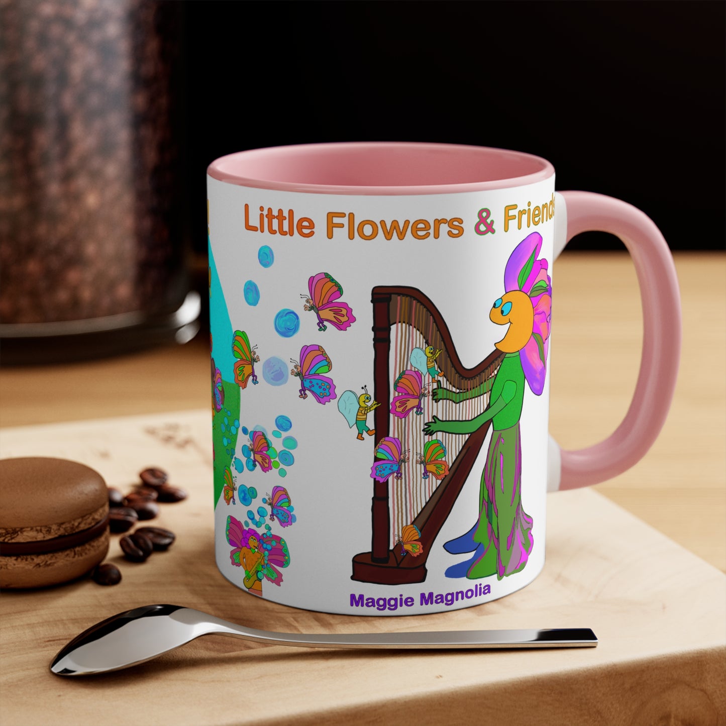 Accent Mug #P026, Pink 11oz