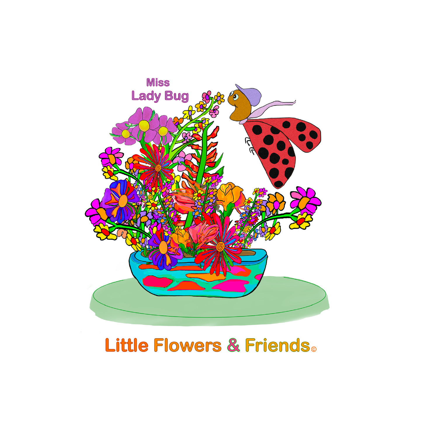 #014B) Miss Lady Bug, Matte Canvas, Stretched, 1.25"