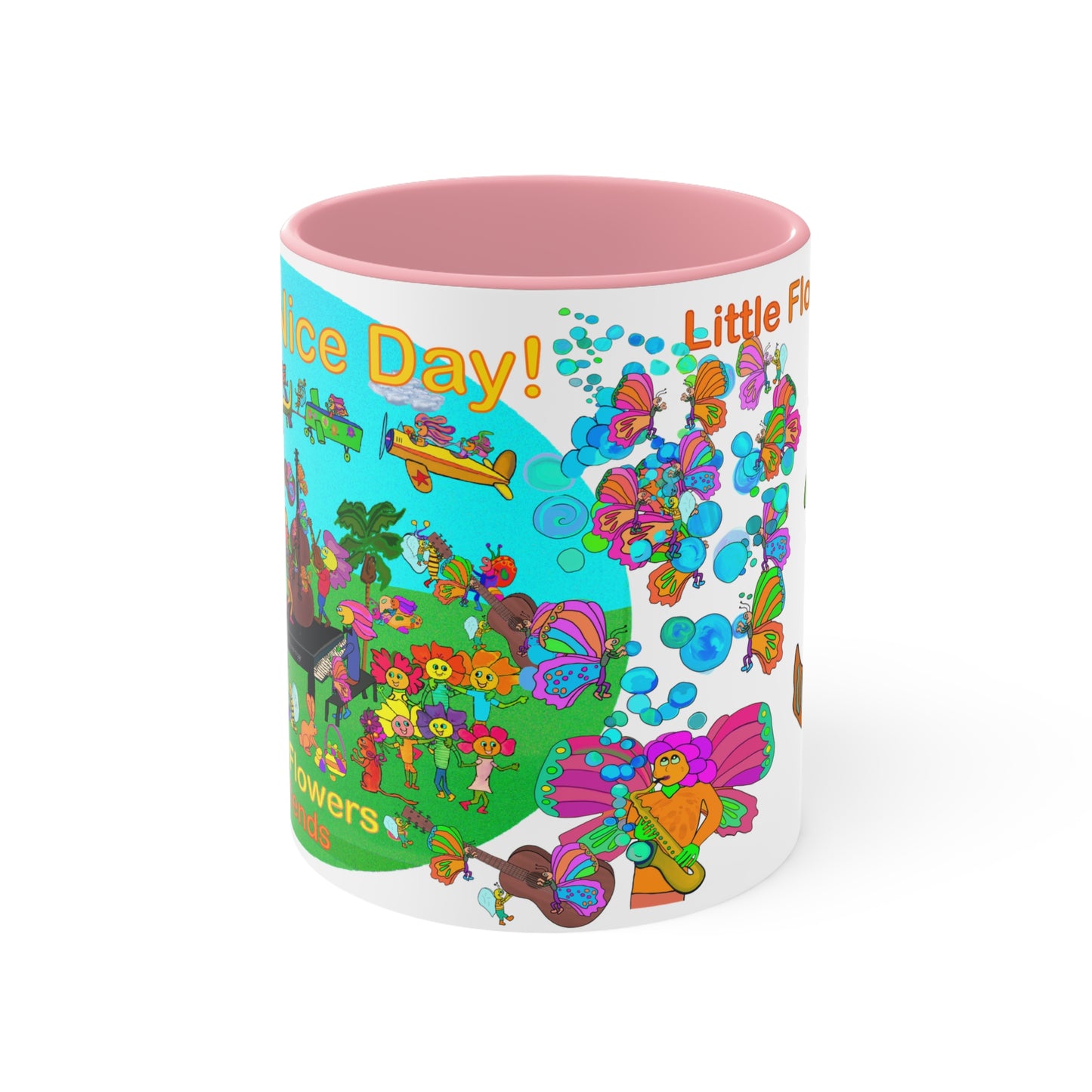 Accent Mug #P015, Pink 11oz