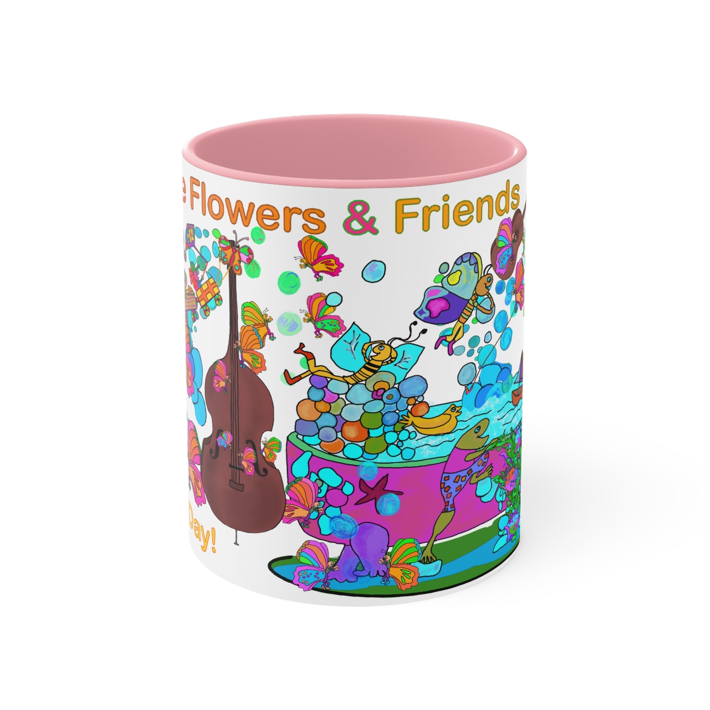 Accent Mug #P041, Pink 11oz