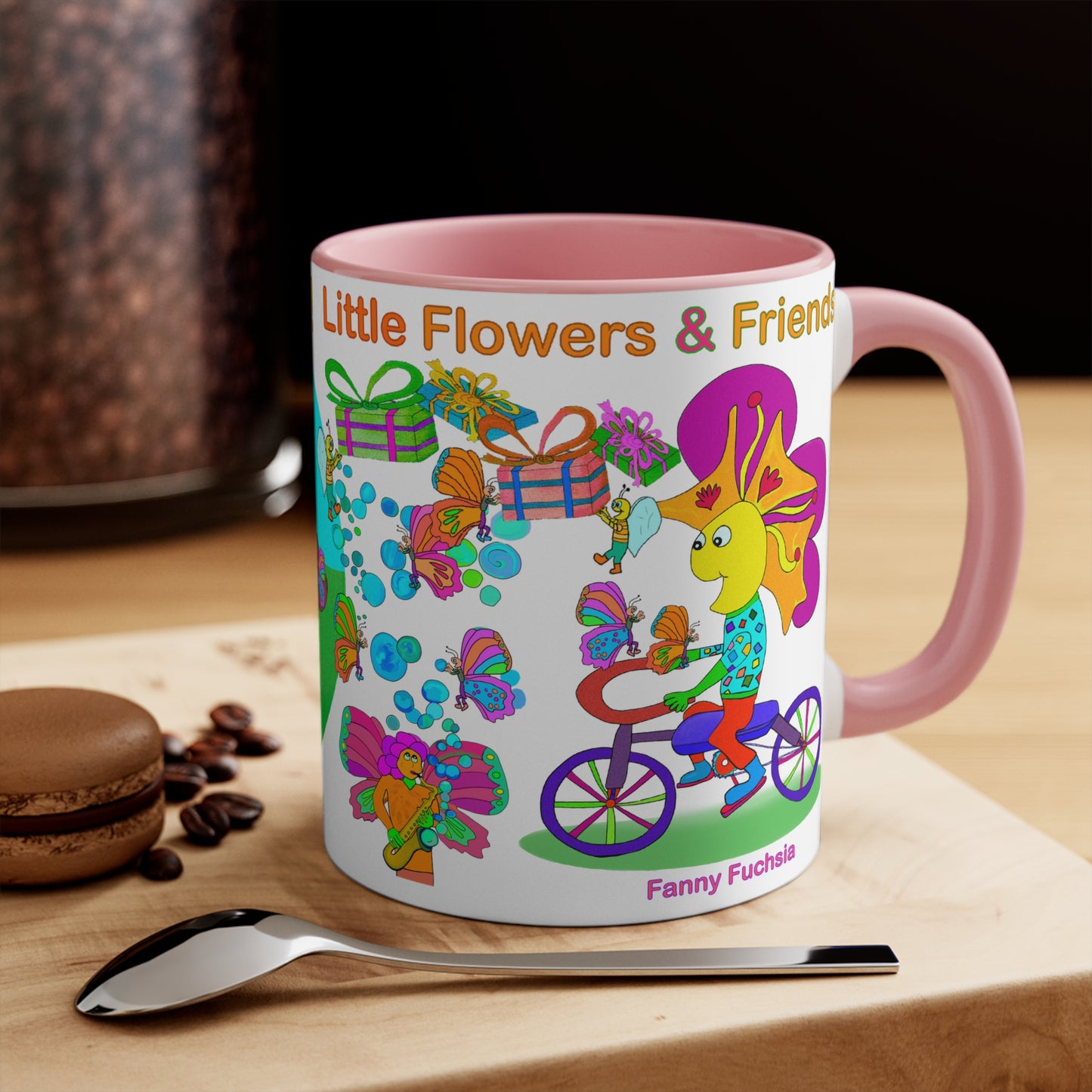 Accent Mug #P005, Pink 11oz