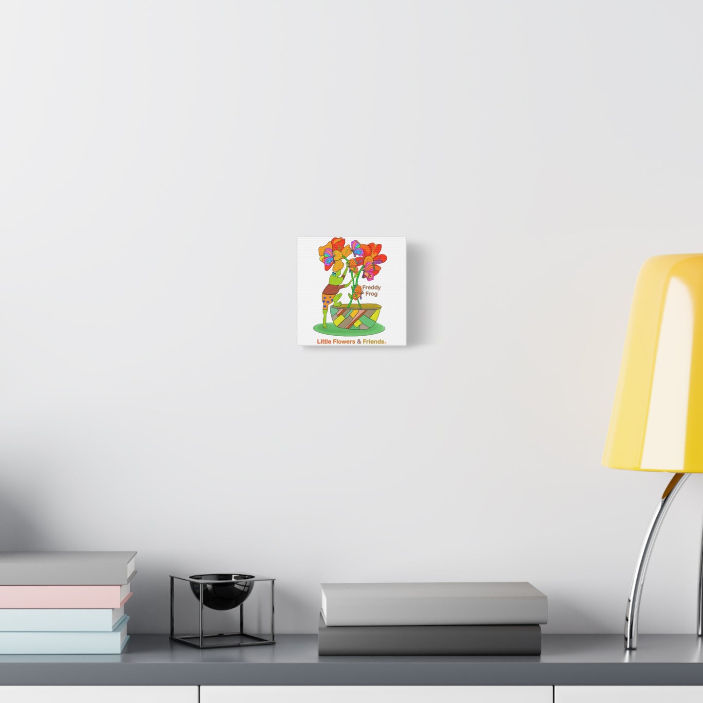 #026W) Freddy Frog, Matte Canvas, Stretched, 1.25"