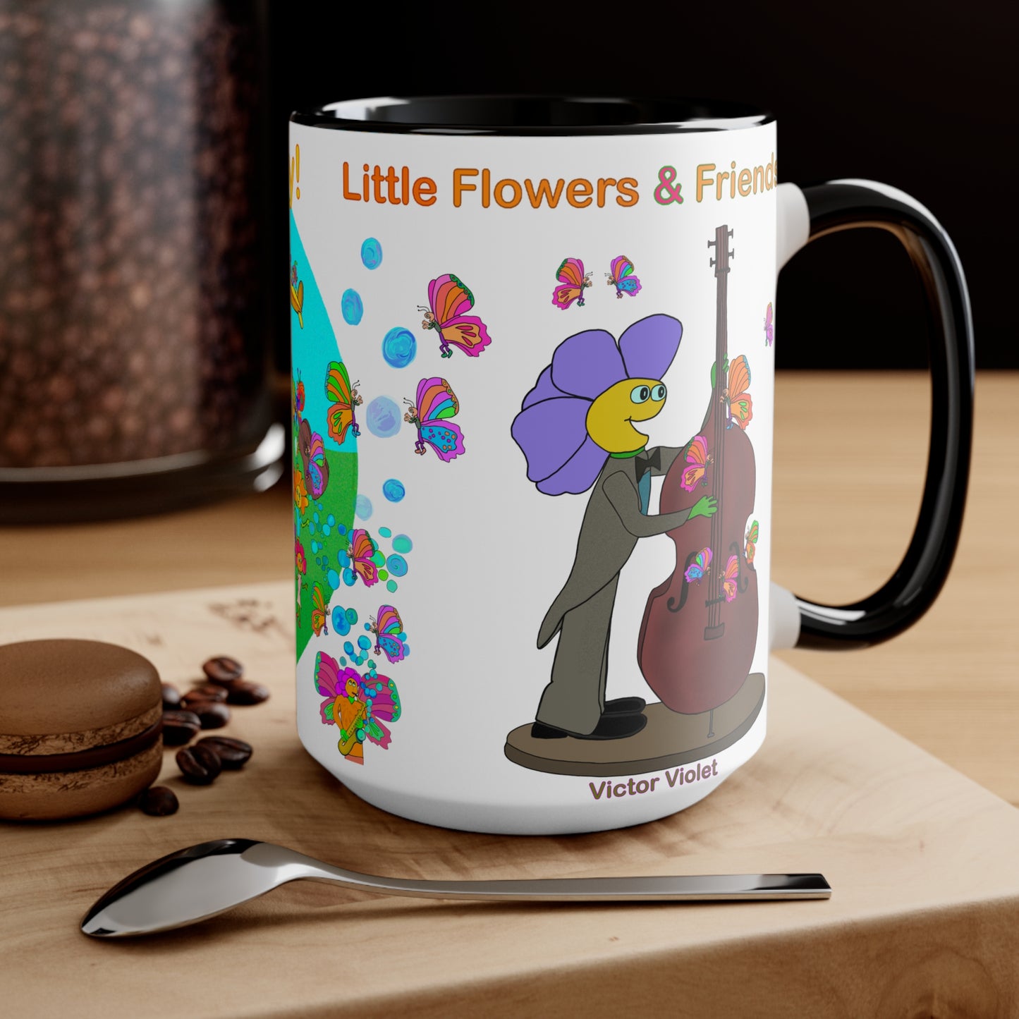 Accent Mug #B036, Black 15oz