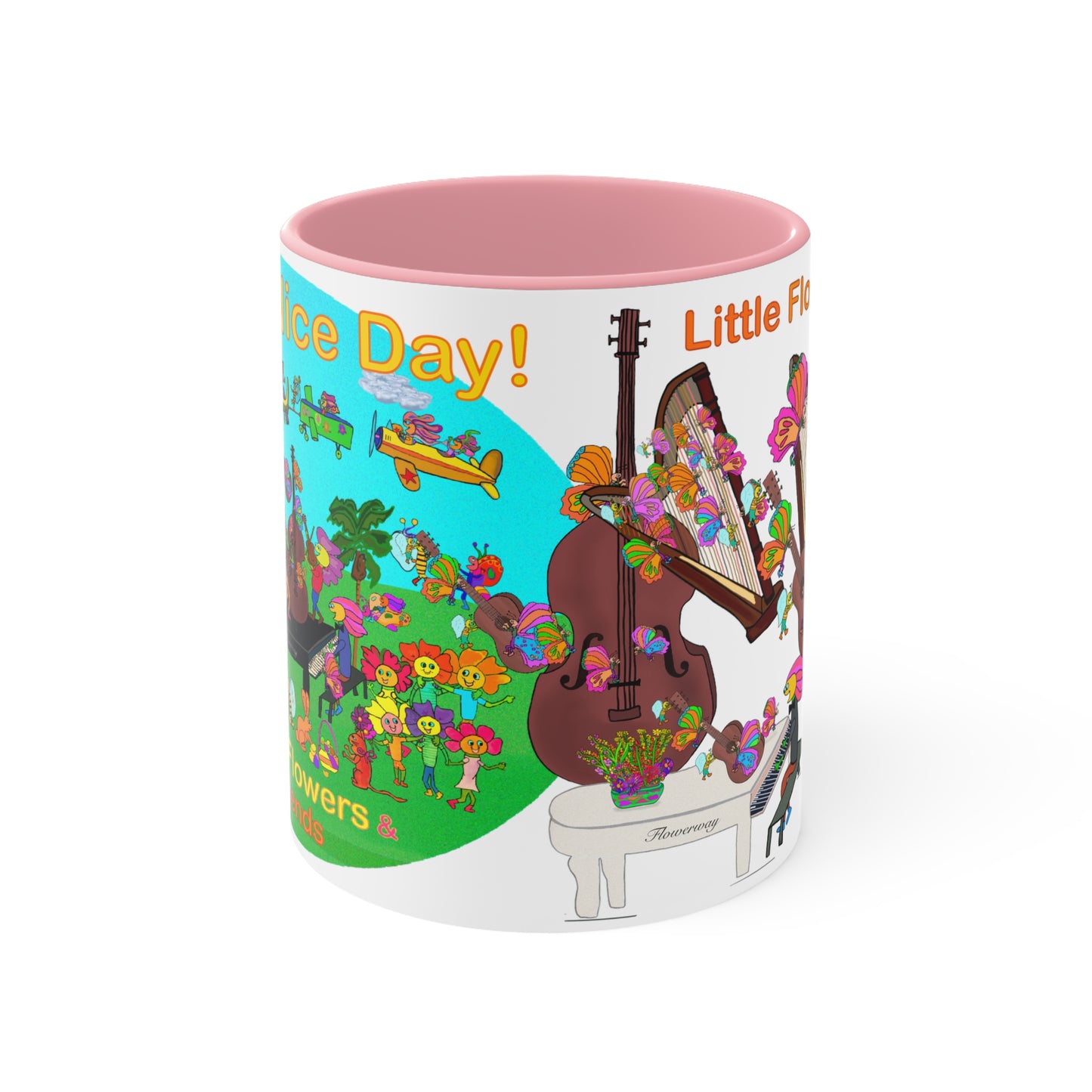 Accent Mug #P017, Pink 11oz