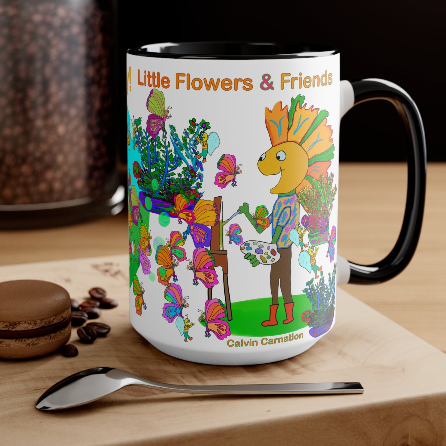 Accent Mug #B040, Black 15oz