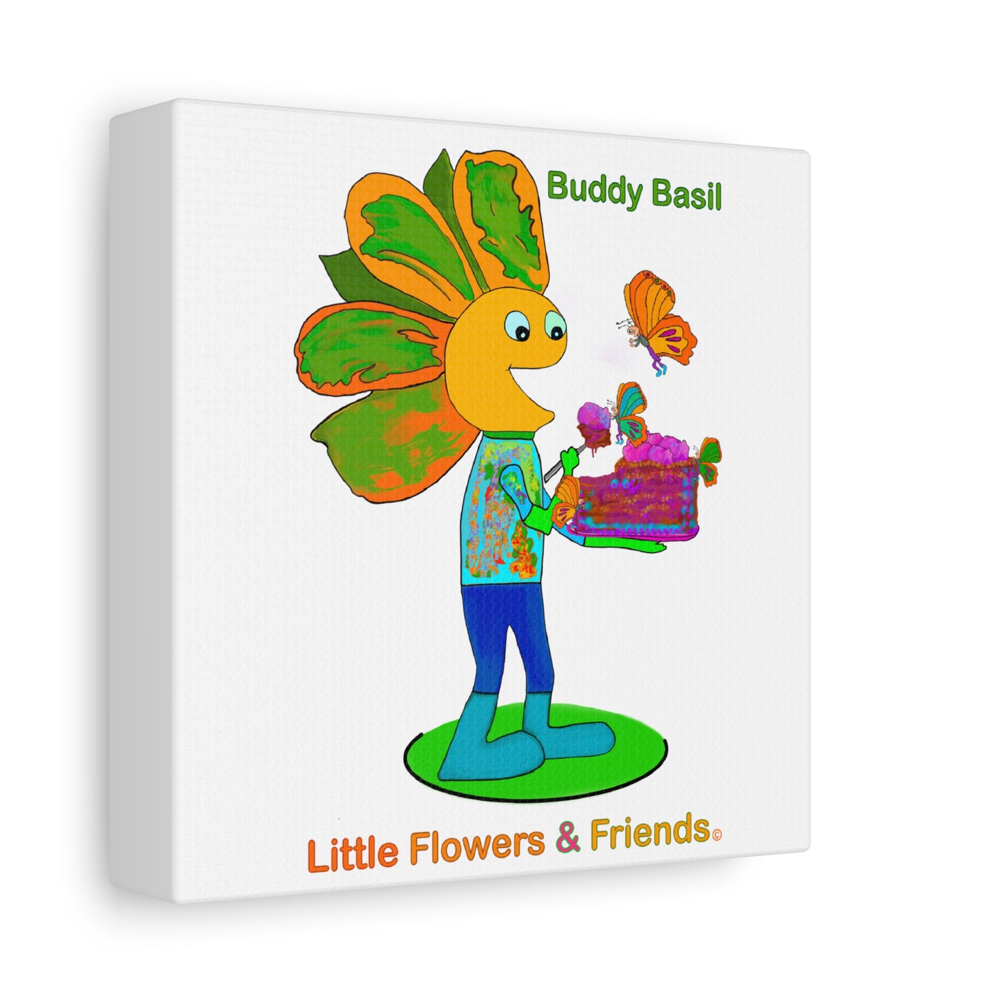 #019W) Buddy Basil, Matte Canvas, Stretched, 1.25"