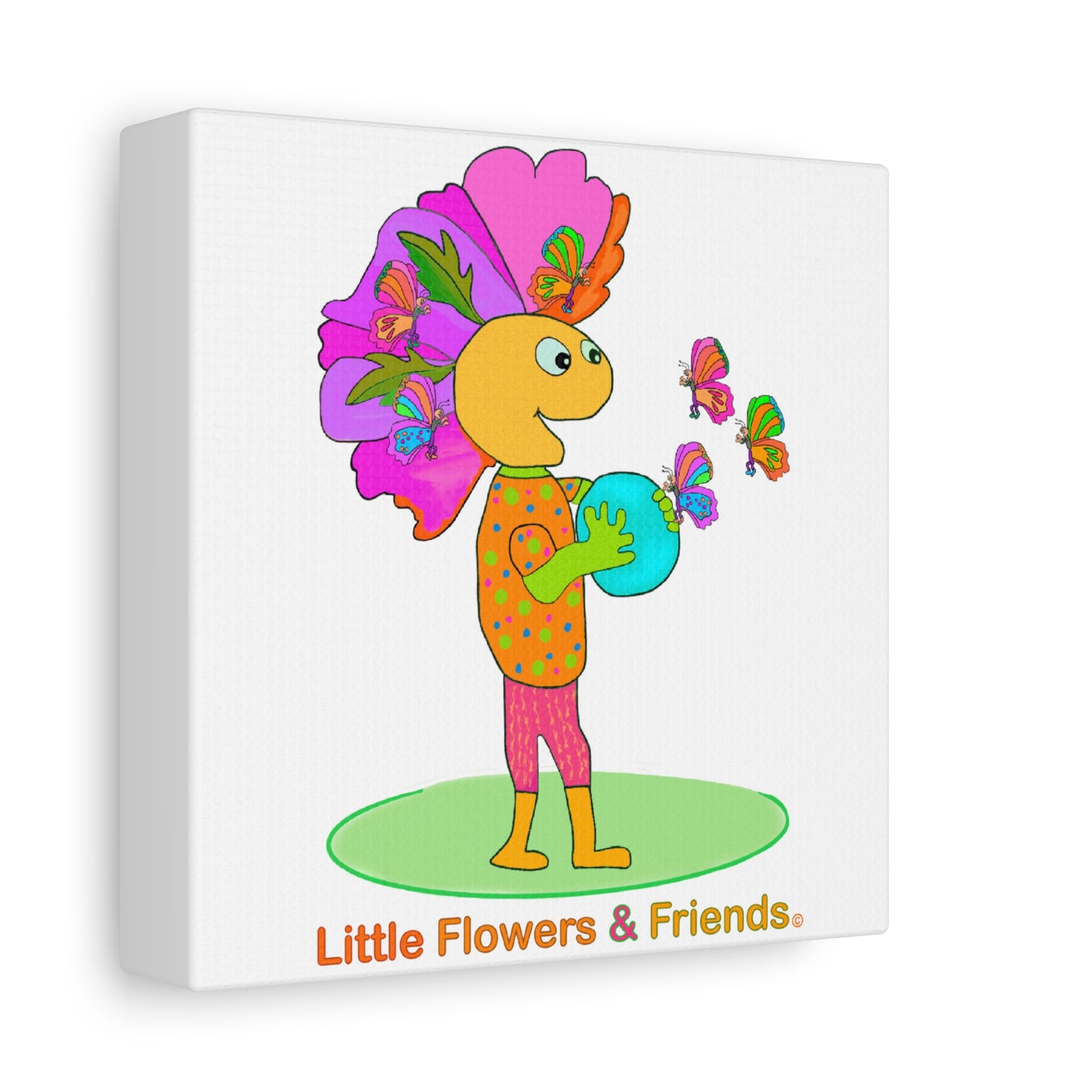 #034W) Betty Buttercup, Matte Canvas, Stretched, 1.25"