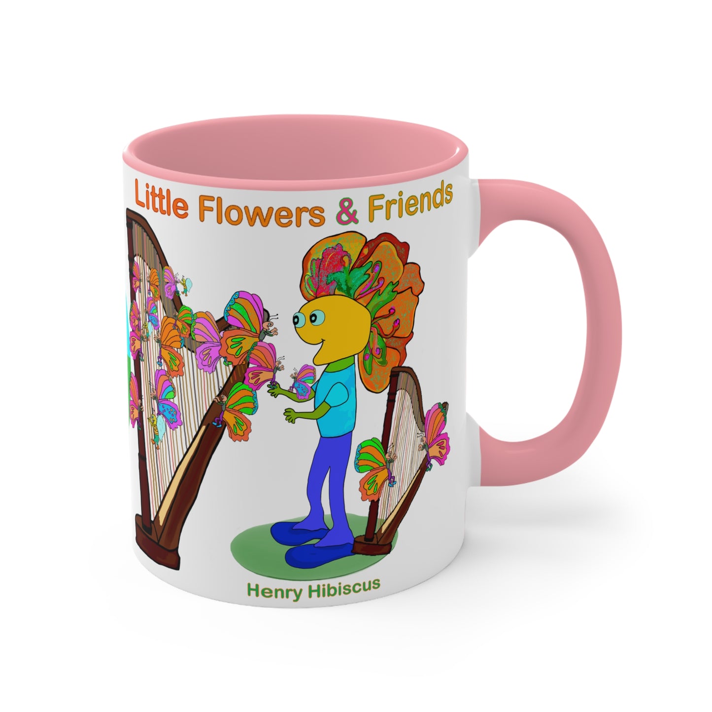 Accent Mug #P010, Pink 11oz