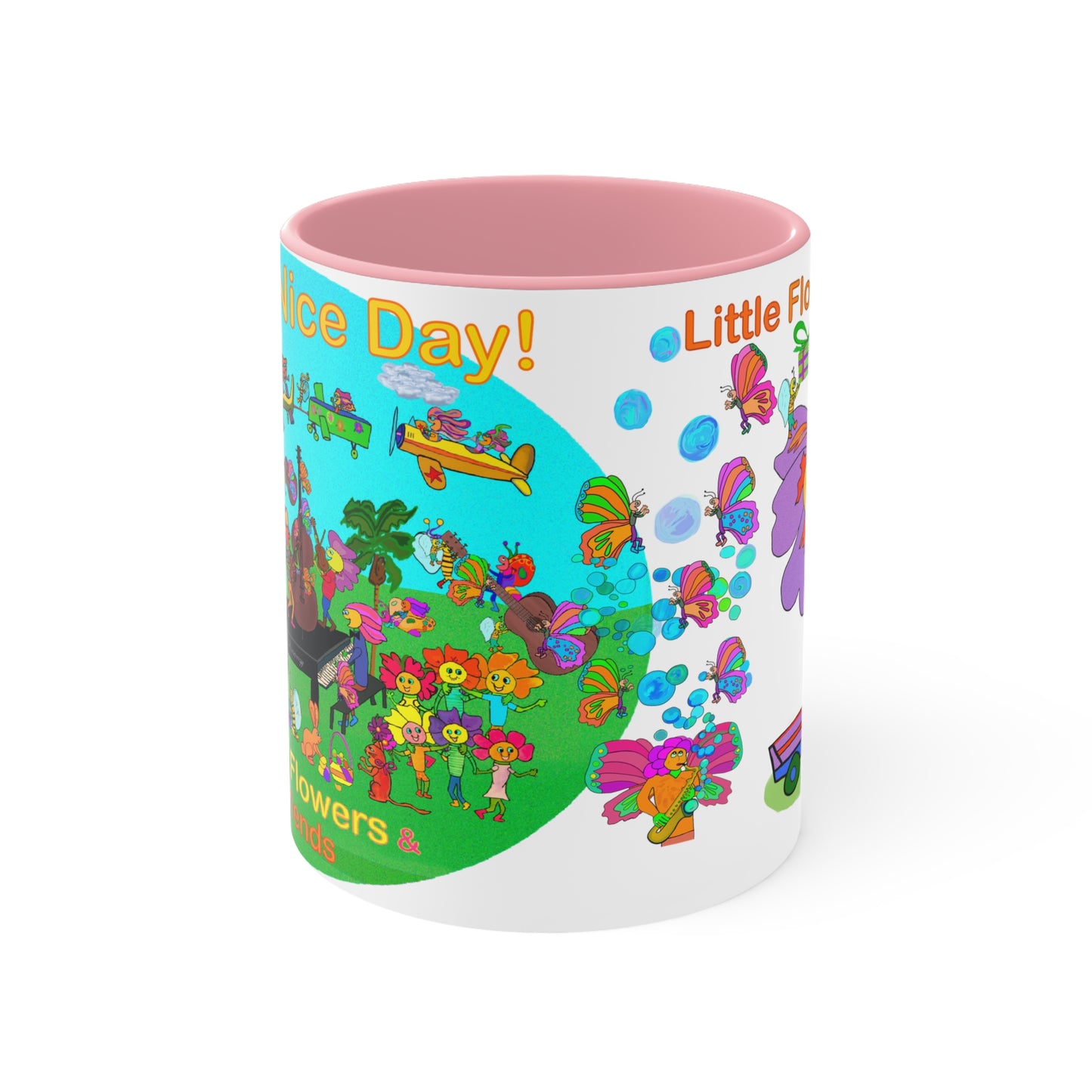 Accent Mug #P032, Pink 11oz