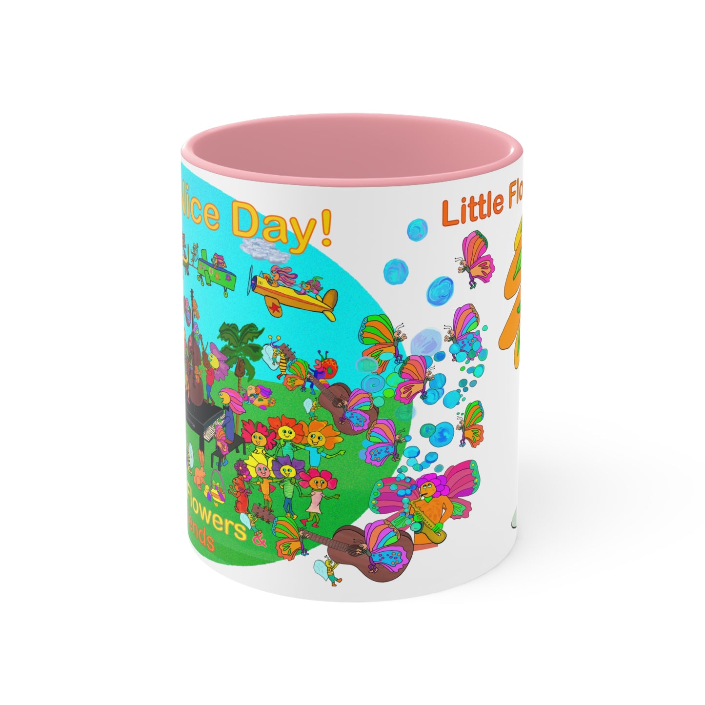 Accent Mug #P023, Pink 11oz