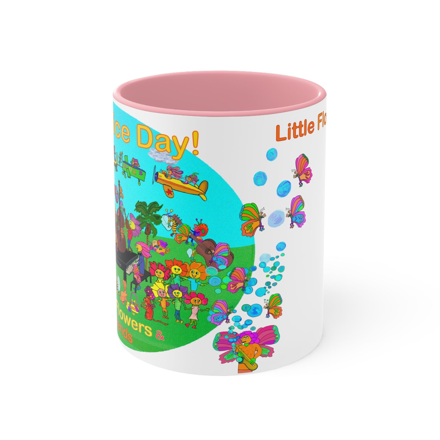 Accent Mug #P019, Pink 11oz