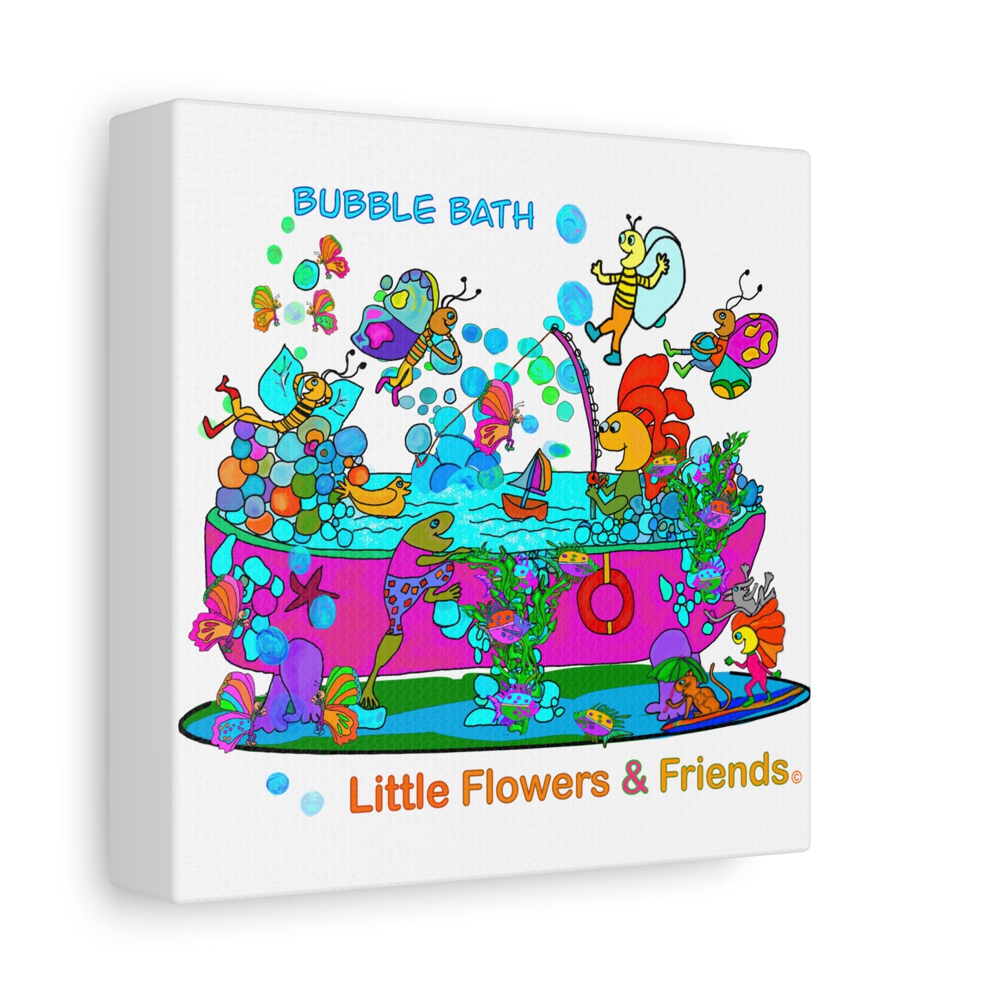 #037W) Bubble Bath, Matte Canvas, Stretched, 1.25"