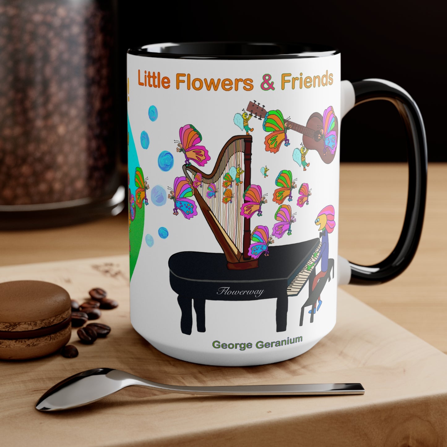 Accent Mug #B003, Black 15oz