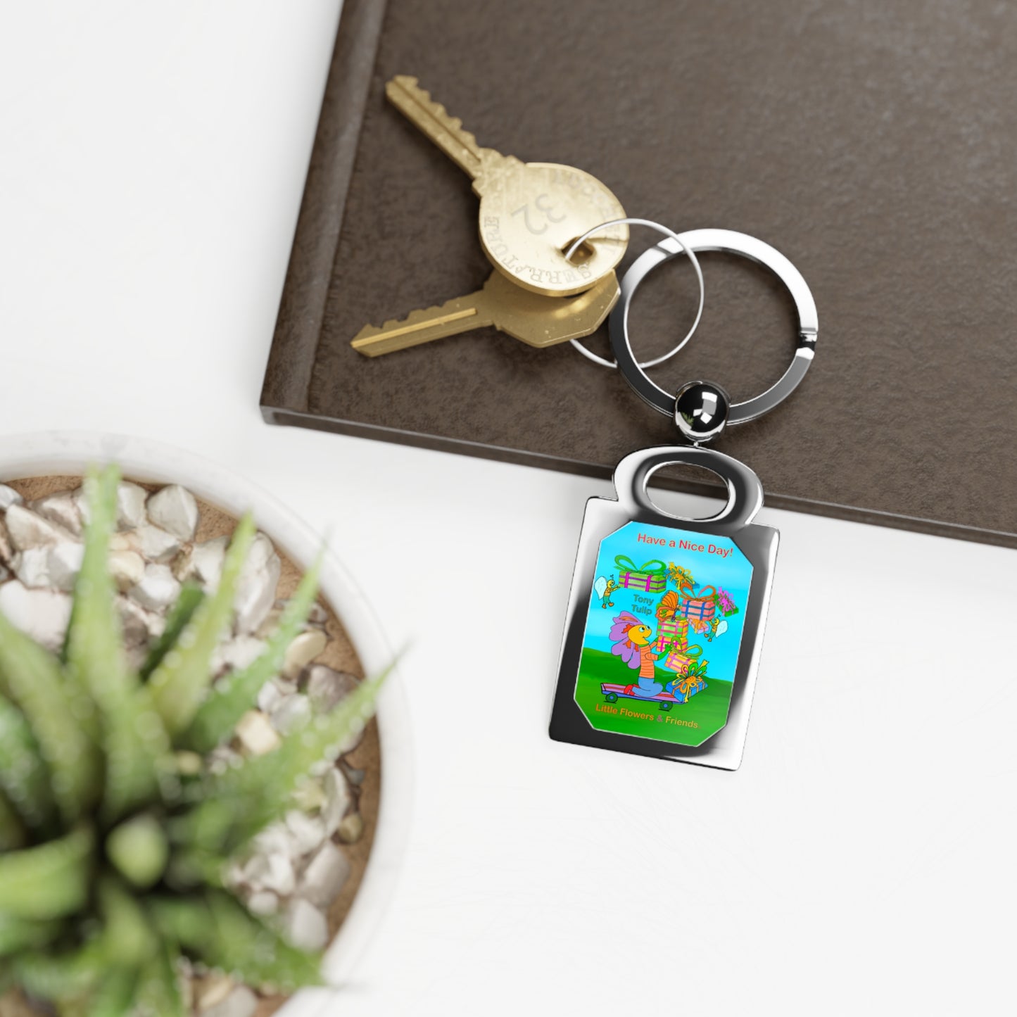 Rectangle Photo Keyring-#038