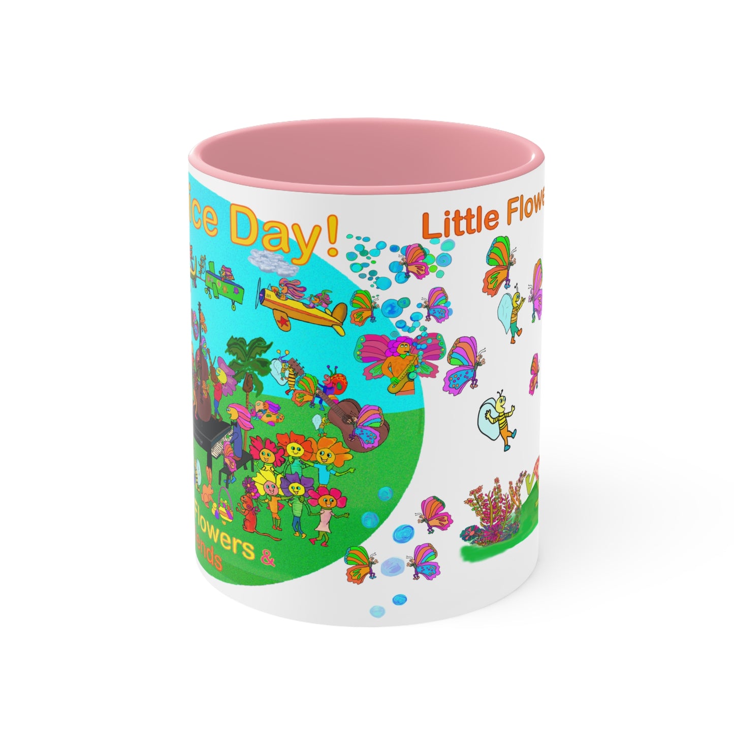 Accent Mug #P020, Pink 11oz