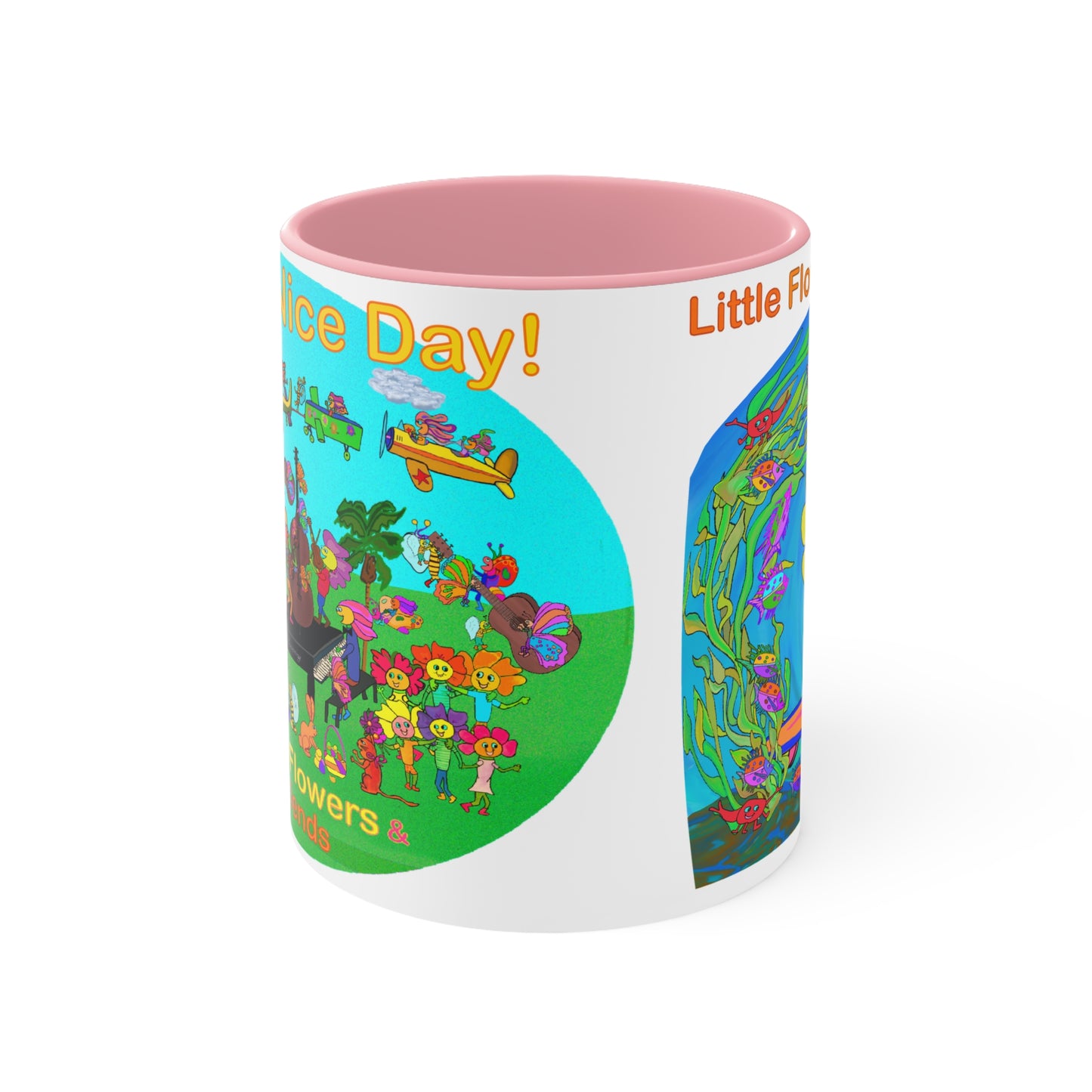 Accent Mug #P036, Pink 11oz