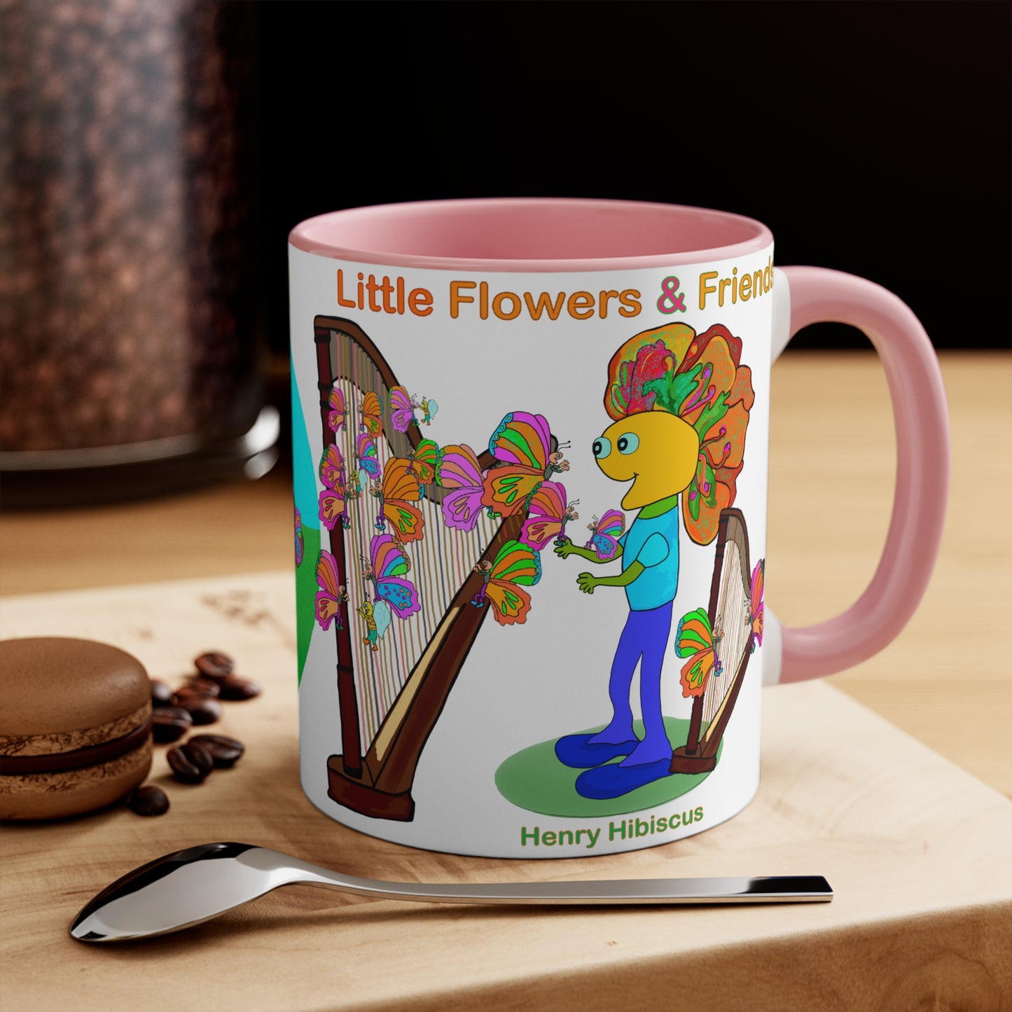 Accent Mug #P010, Pink 11oz