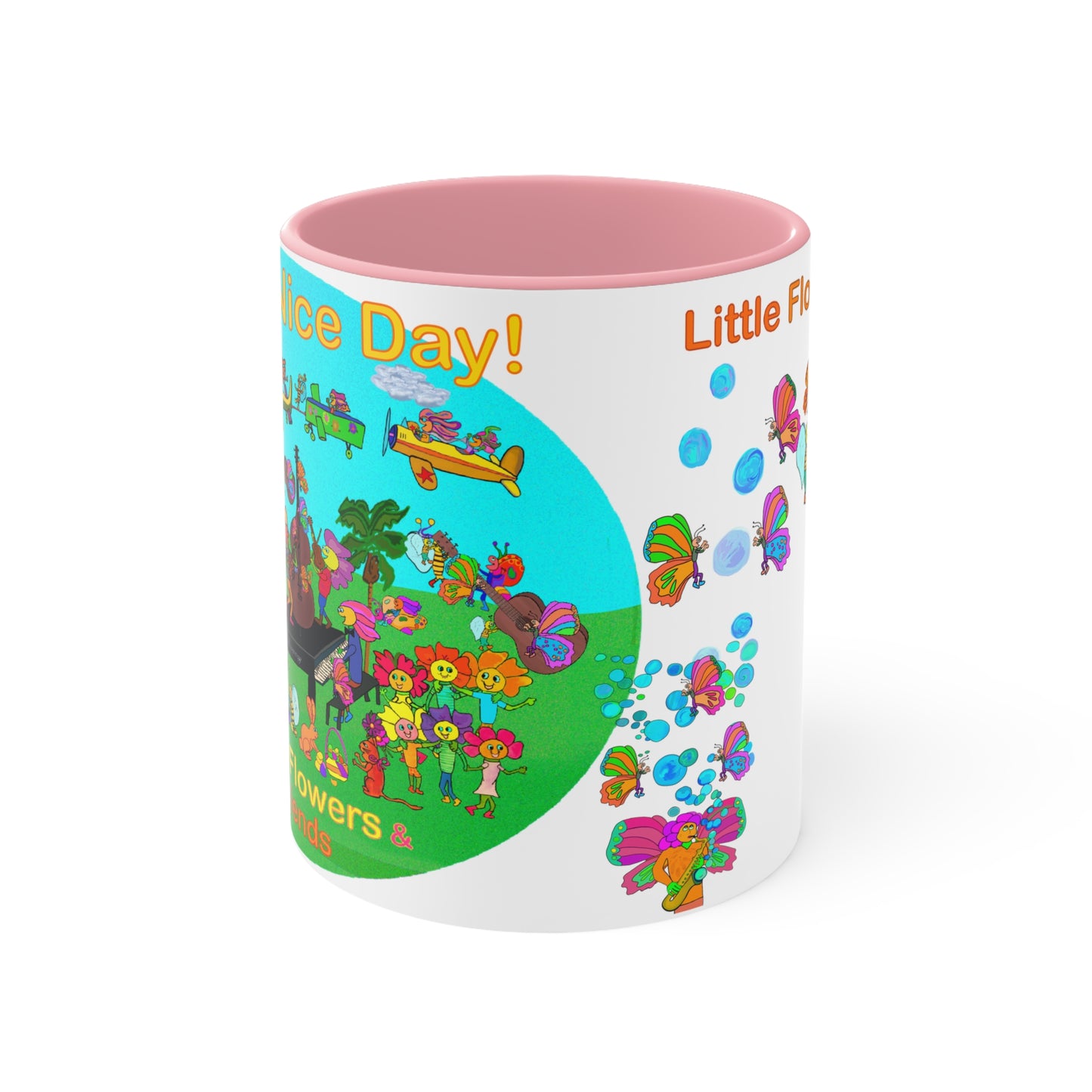 Accent Mug #P021, Pink 11oz