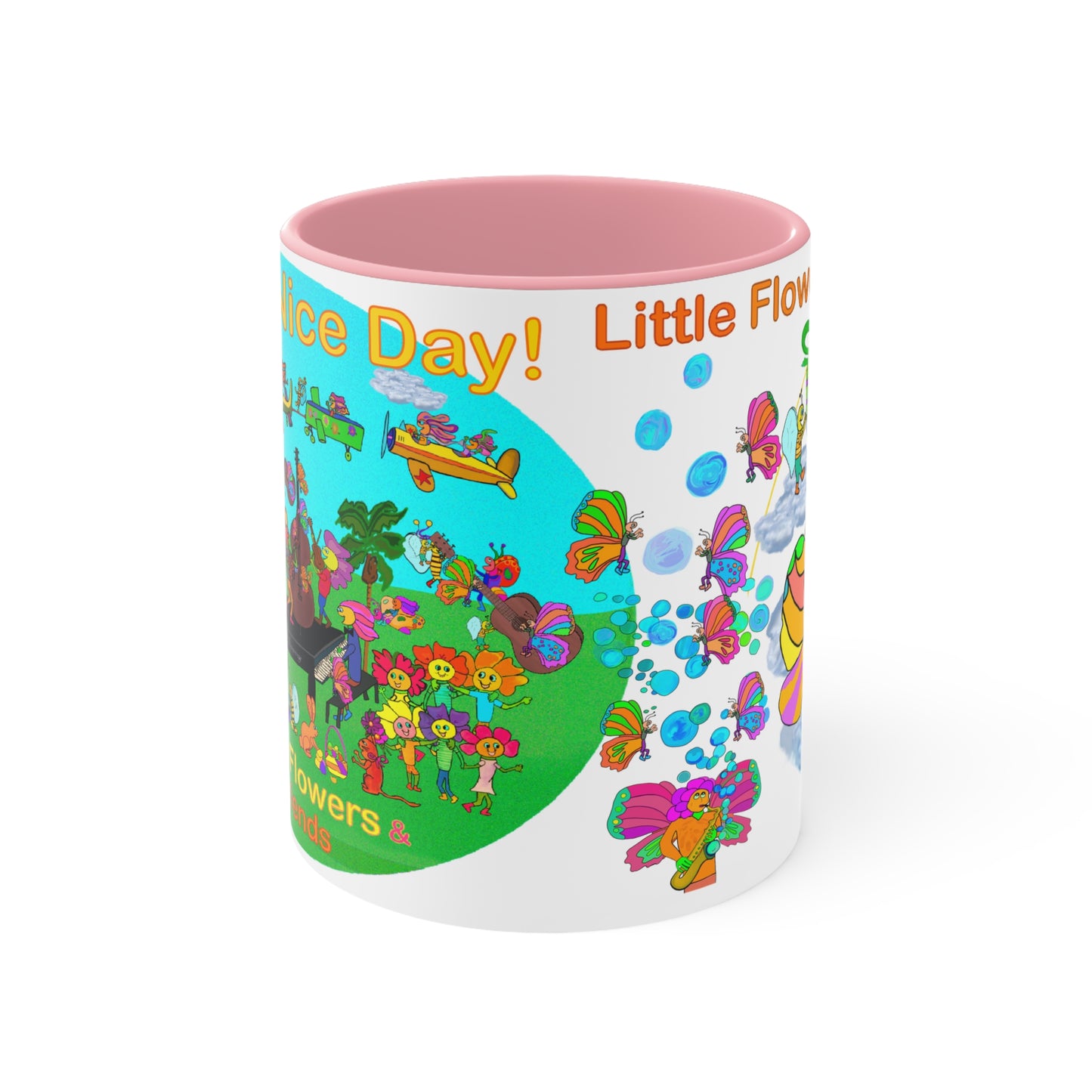 Accent Mug #P039, Pink 11oz