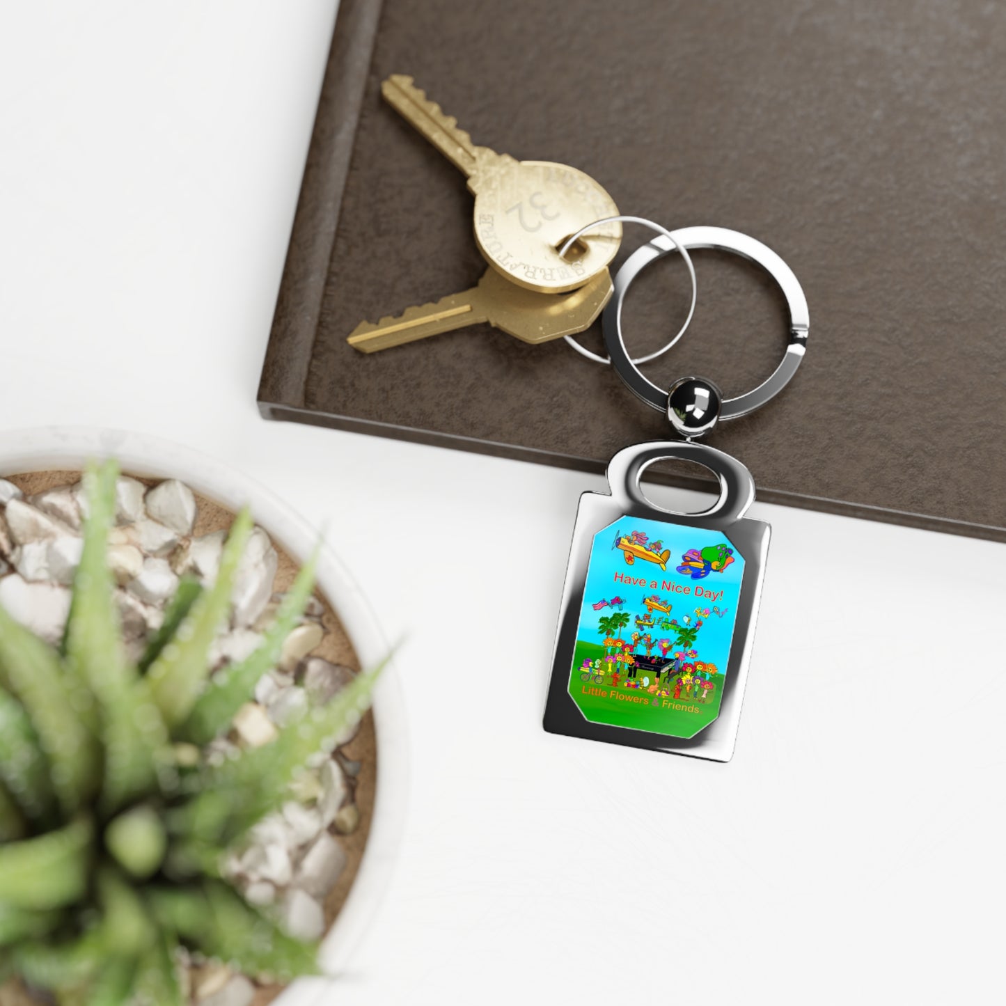 Rectangle Photo Keyring-#045