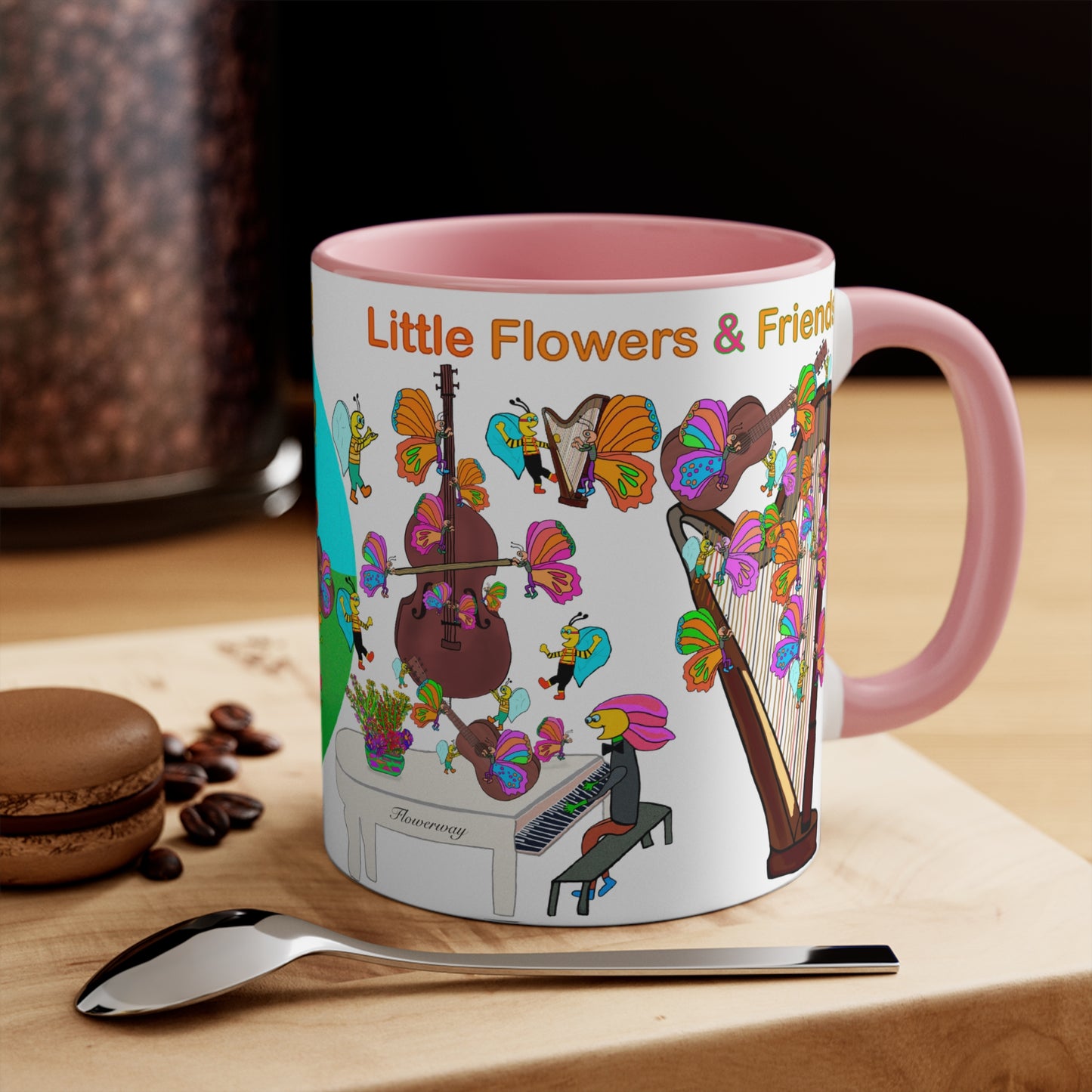 Accent Mug #P030, Pink 11oz