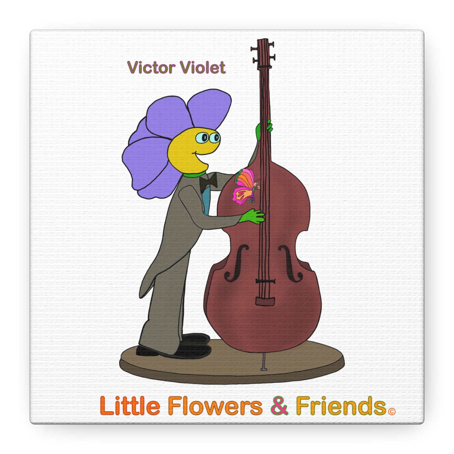 #020W) Victor Violet, Matte Canvas, Stretched, 1.25"