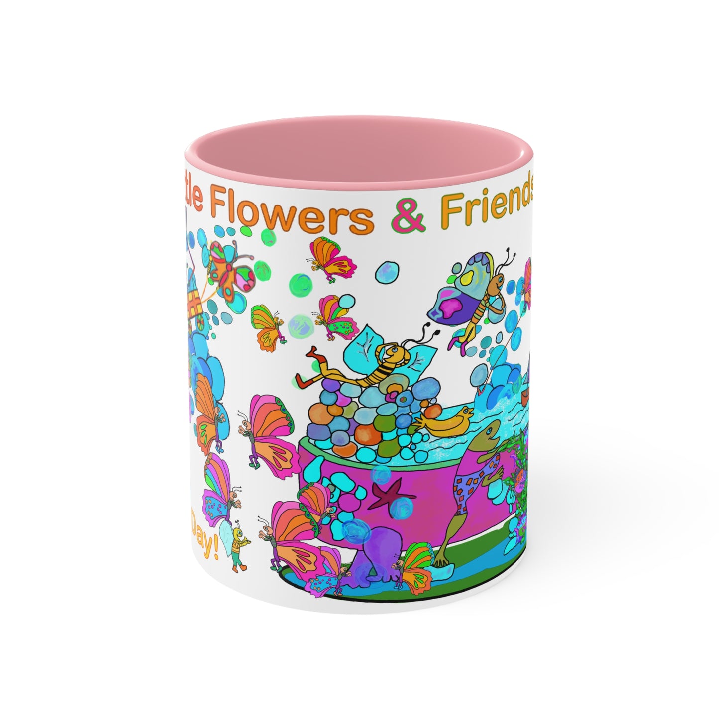 Accent Mug #P024, Pink 11oz