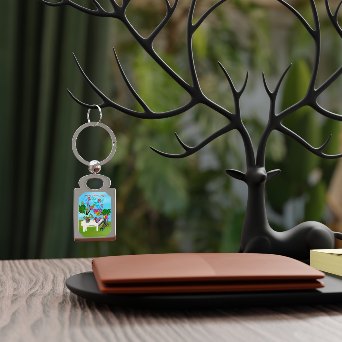 Rectangle Photo Keyring-#001