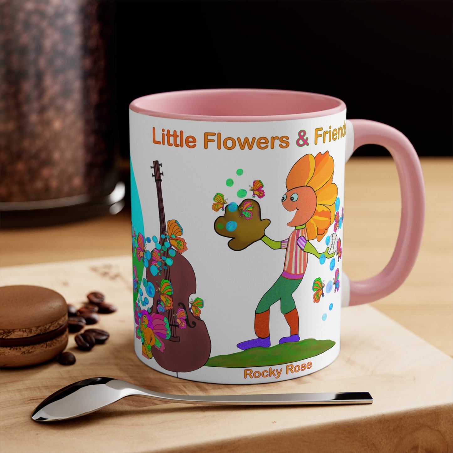 Accent Mug #P022, Pink 11oz