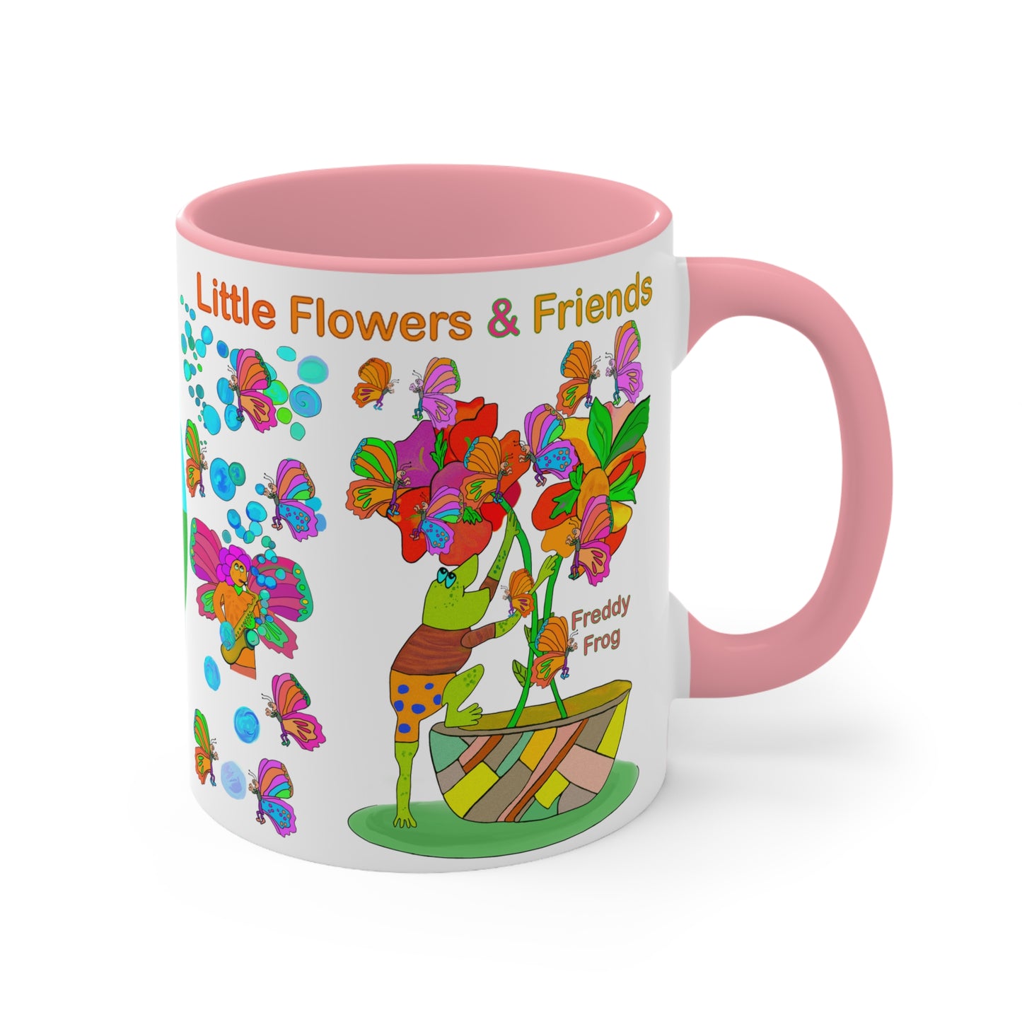 Accent Mug #P001, Pink 11oz