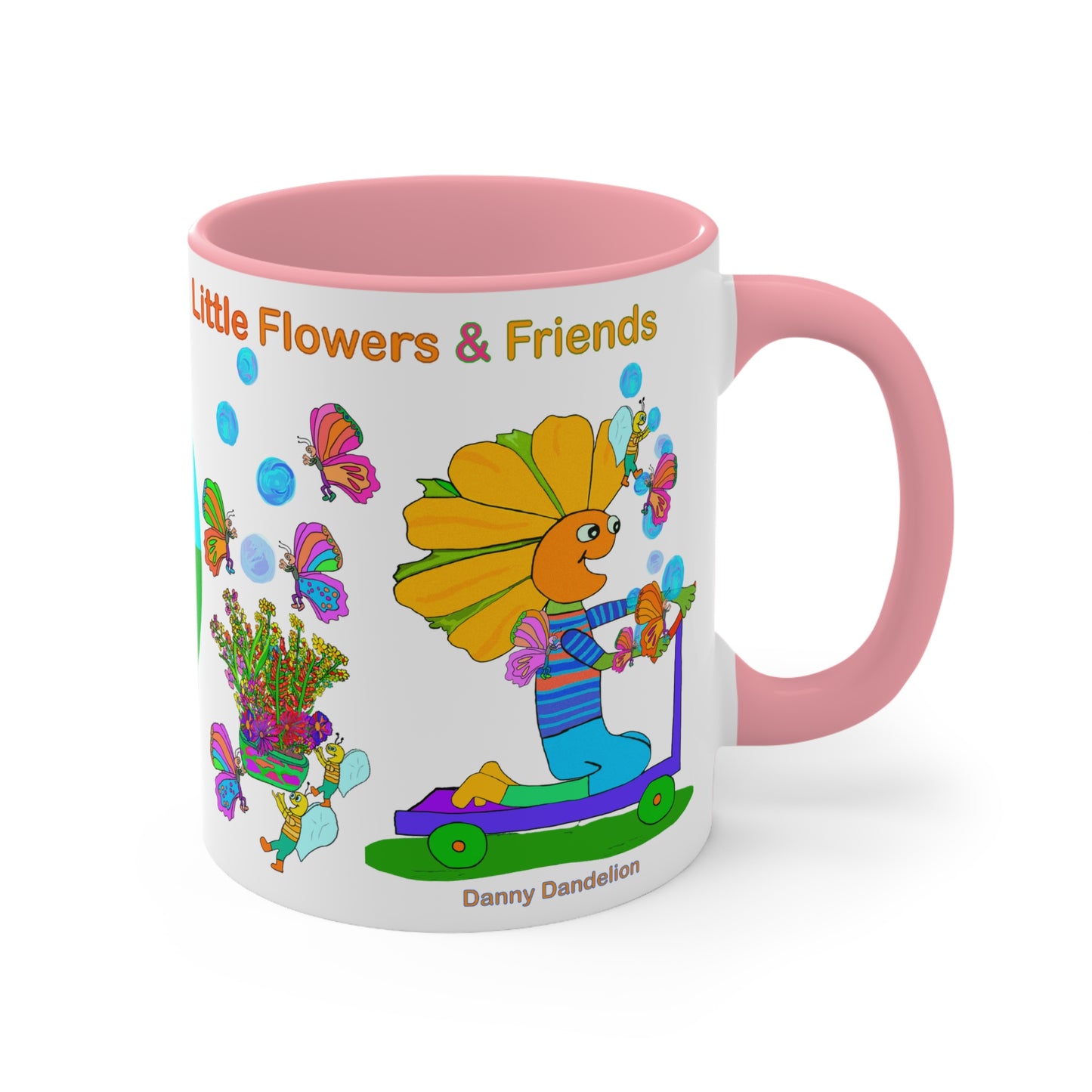 Accent Mug #P003, Pink 11oz