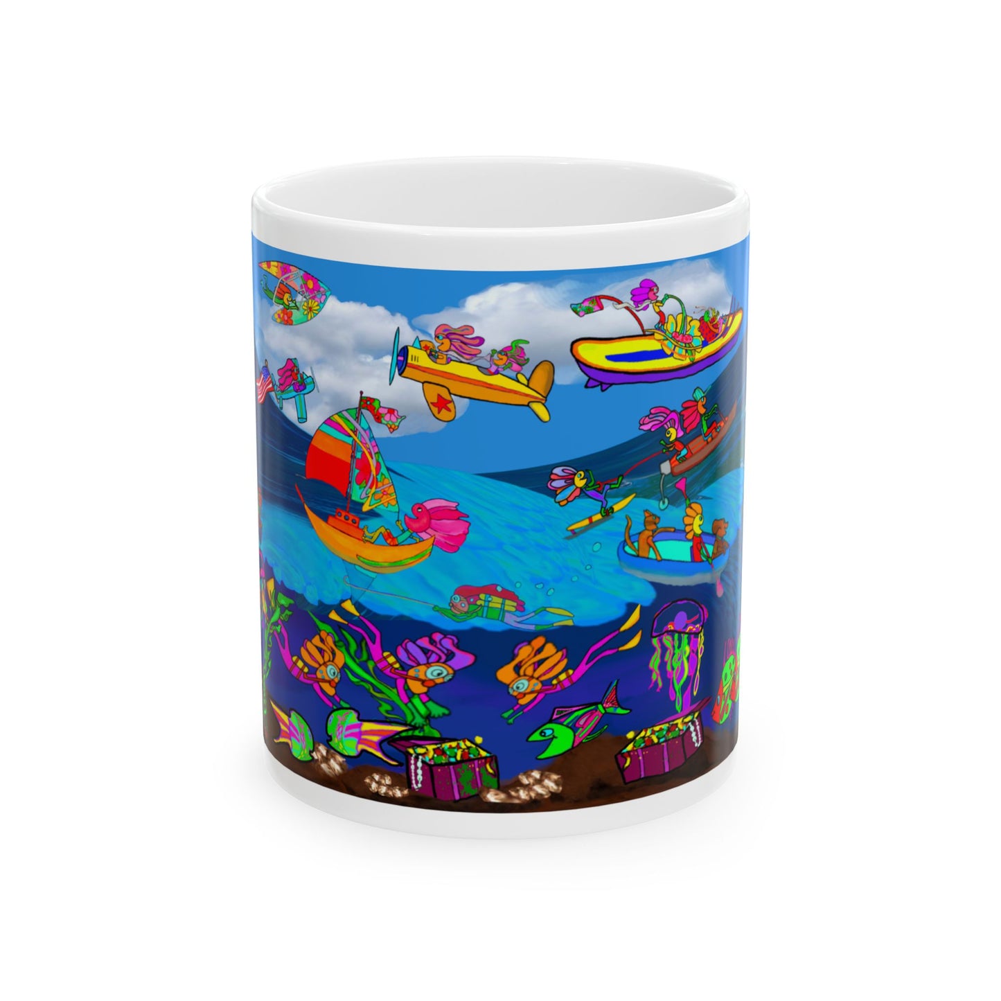 Accent Mug #P043, 11oz, High Seas
