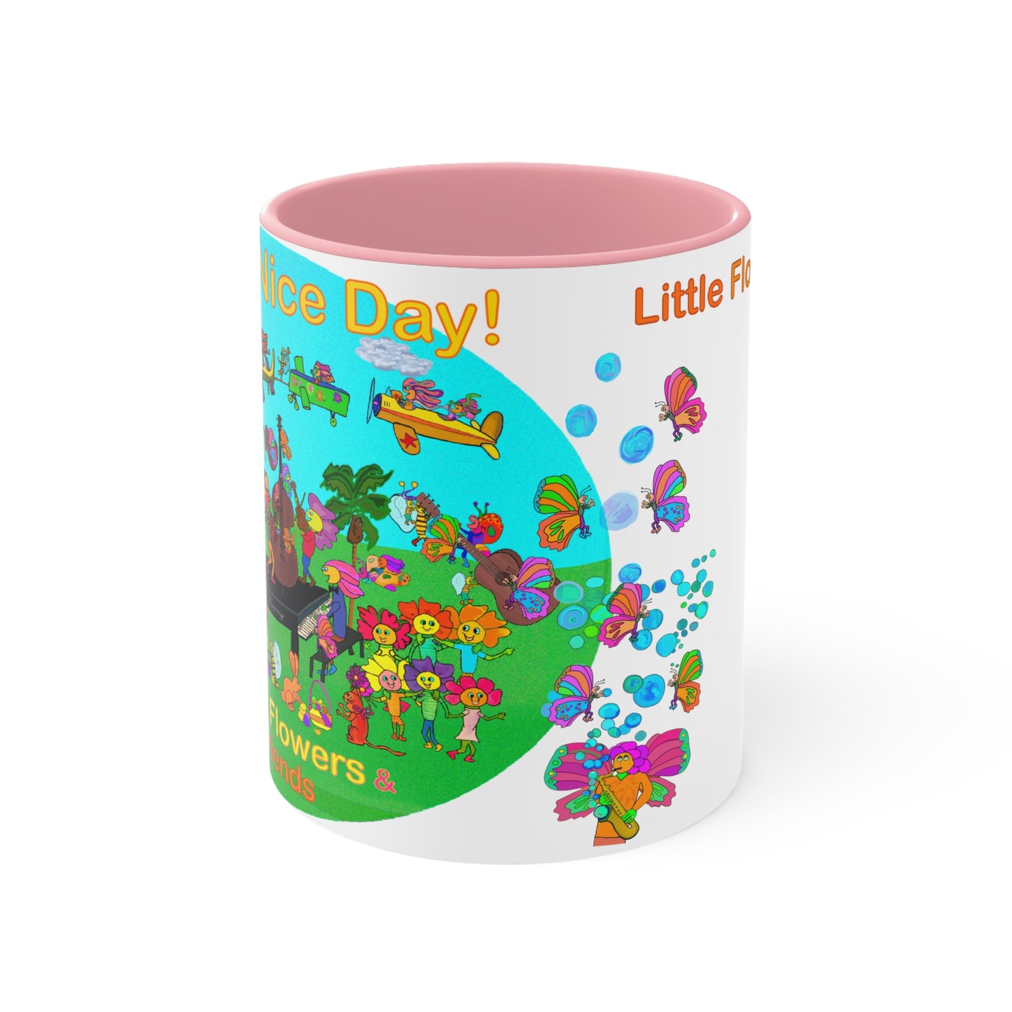 Accent Mug #P027, Pink 11oz