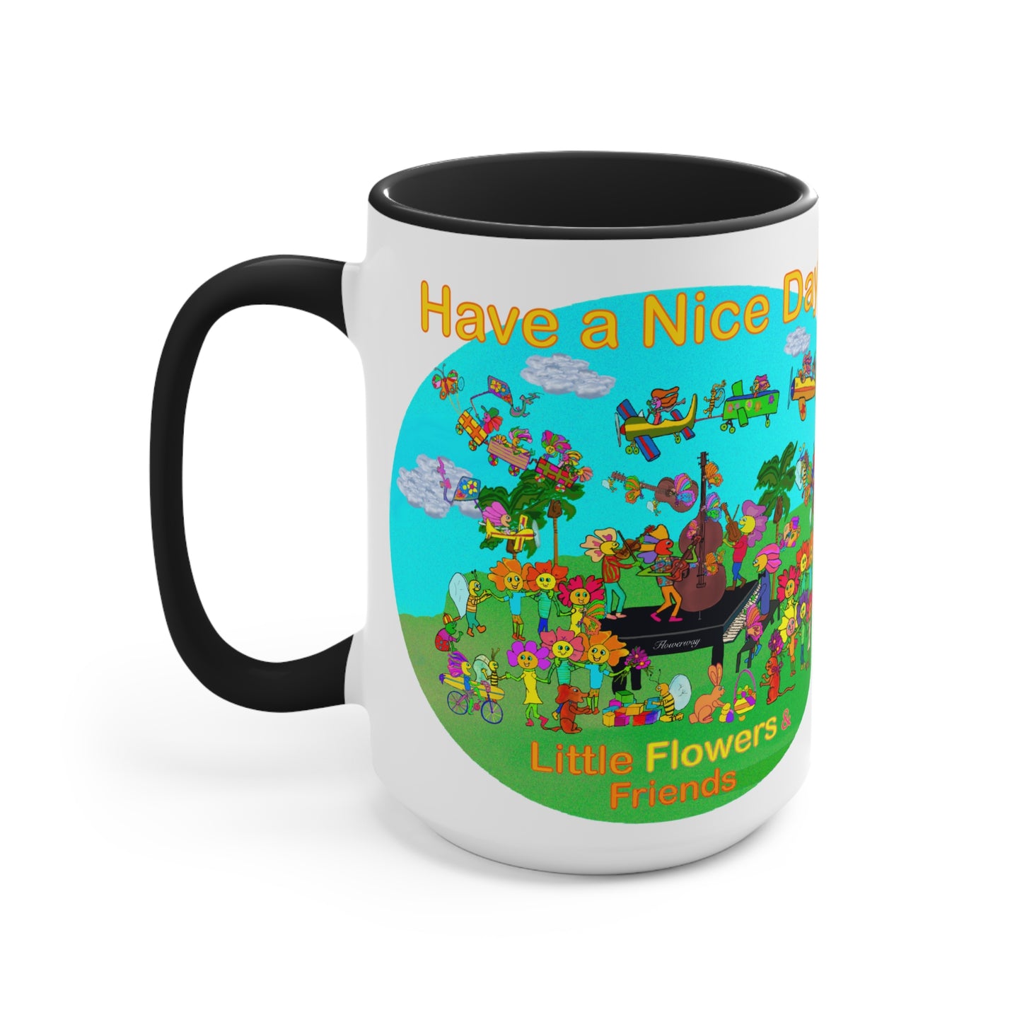 Accent Mug #B001, Black 15oz