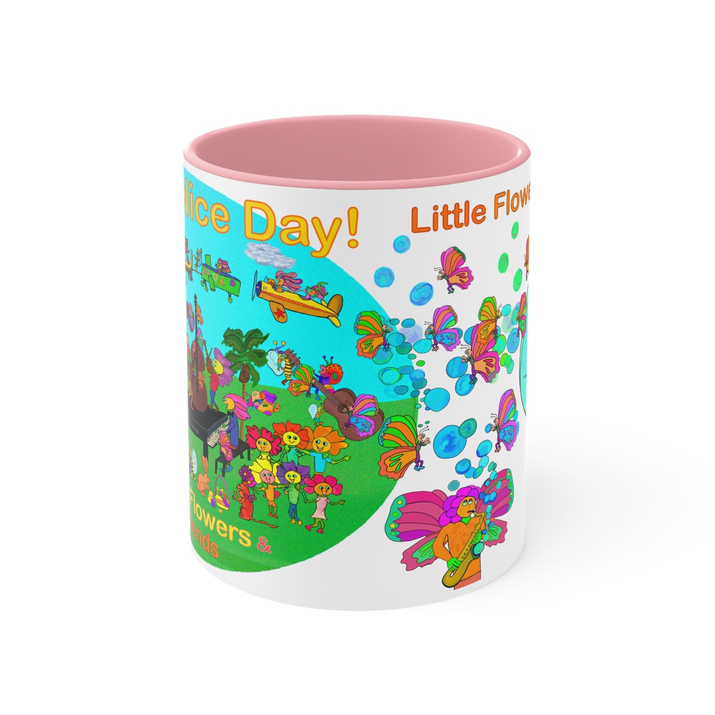 Accent Mug #P035, Pink 11oz