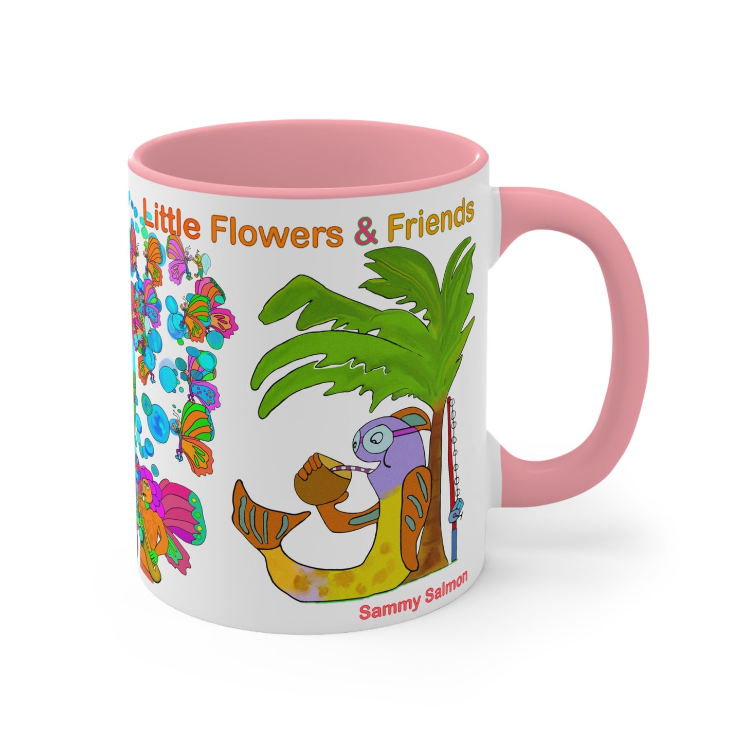Accent Mug #P015, Pink 11oz