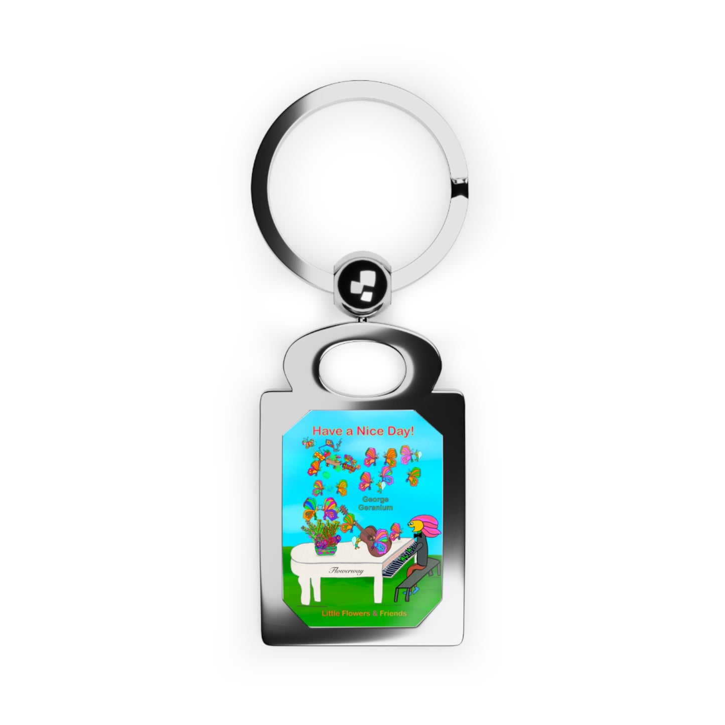Rectangle Photo Keyring-#032