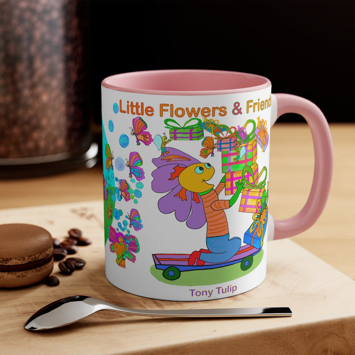 Accent Mug #P032, Pink 11oz