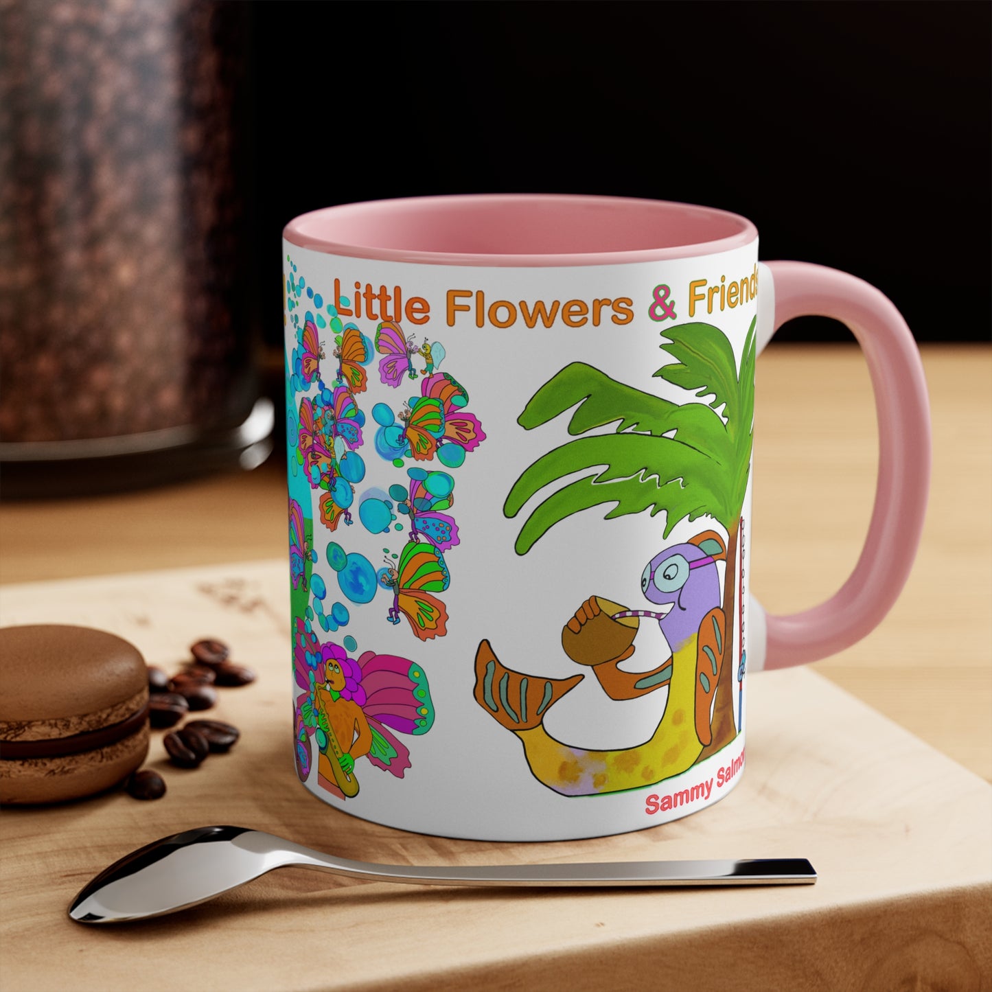 Accent Mug #P015, Pink 11oz