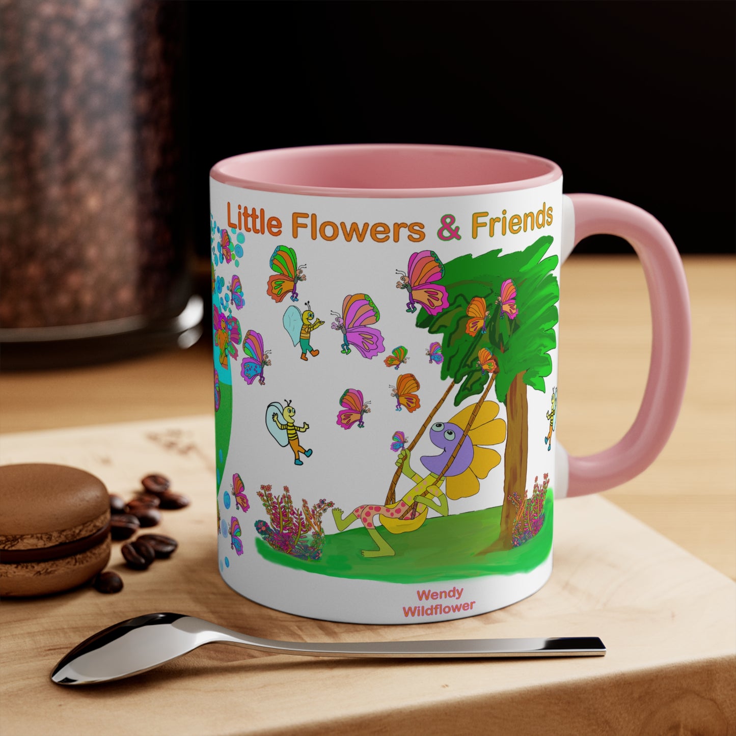 Accent Mug #P020, Pink 11oz