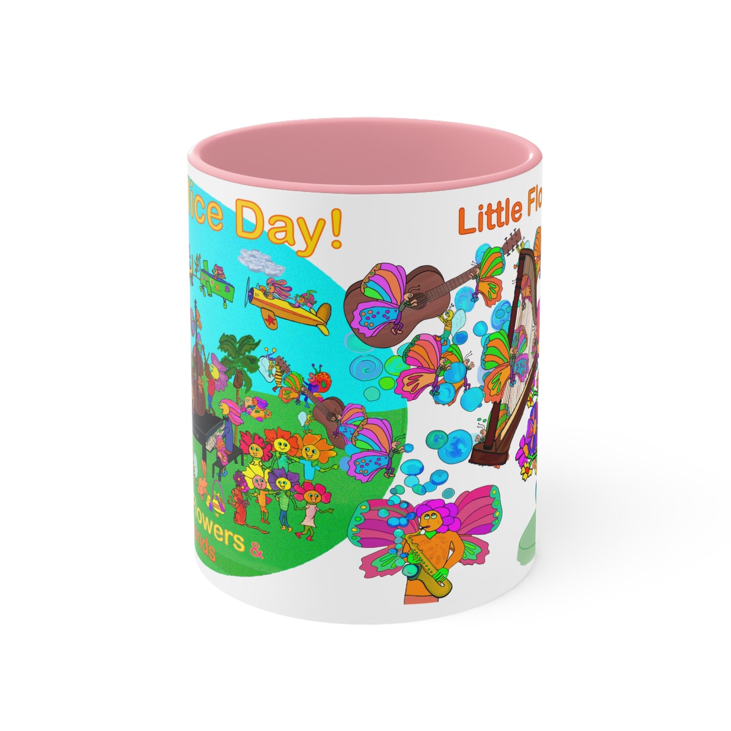 Accent Mug #P014, Pink 11oz