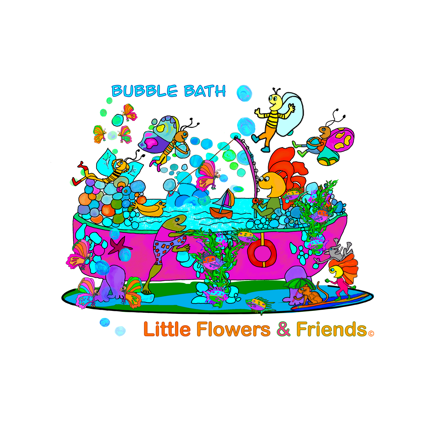 #037B) Bubble Bath, Matte Canvas, Stretched, 1.25"