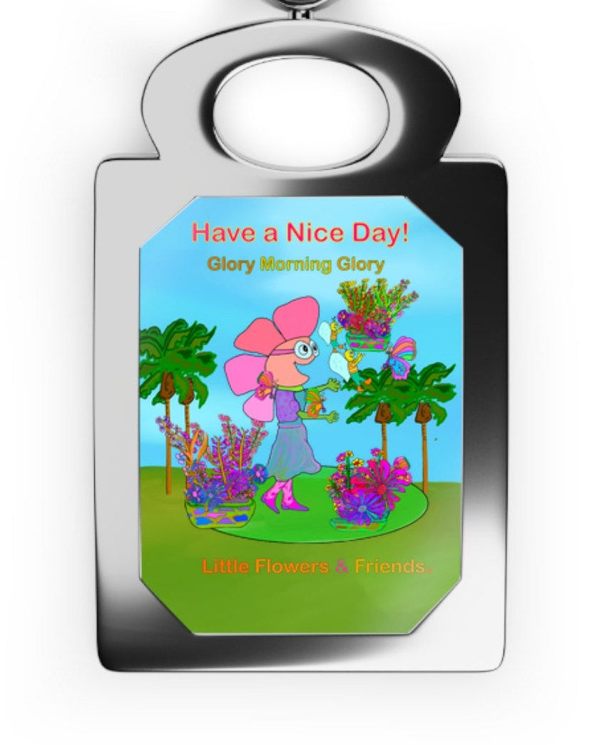 Rectangle Photo Keyring-#025