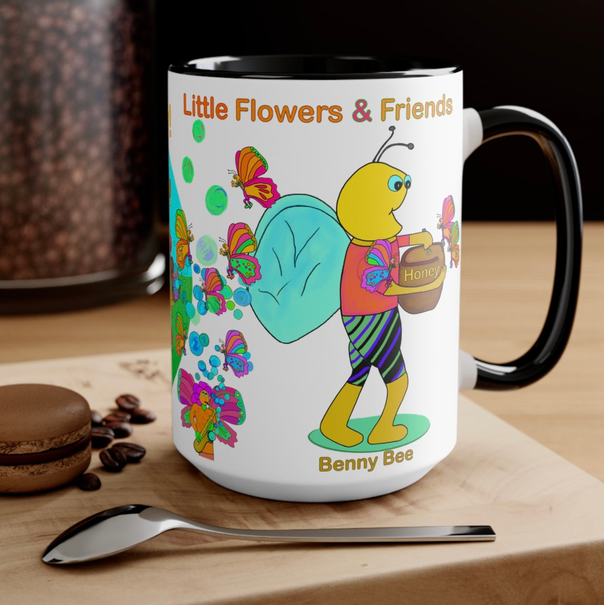 Accent Mug #B006, Black 15oz